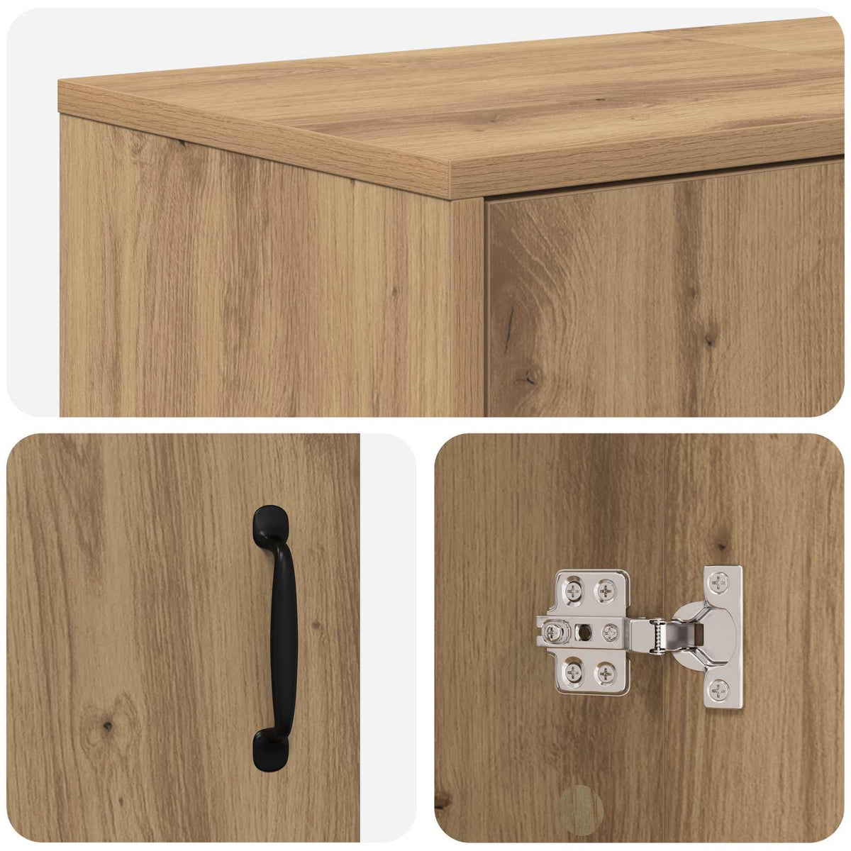 Electric Fireplace Artisan Oak 155 x 30 x 44 cm Engineered wood