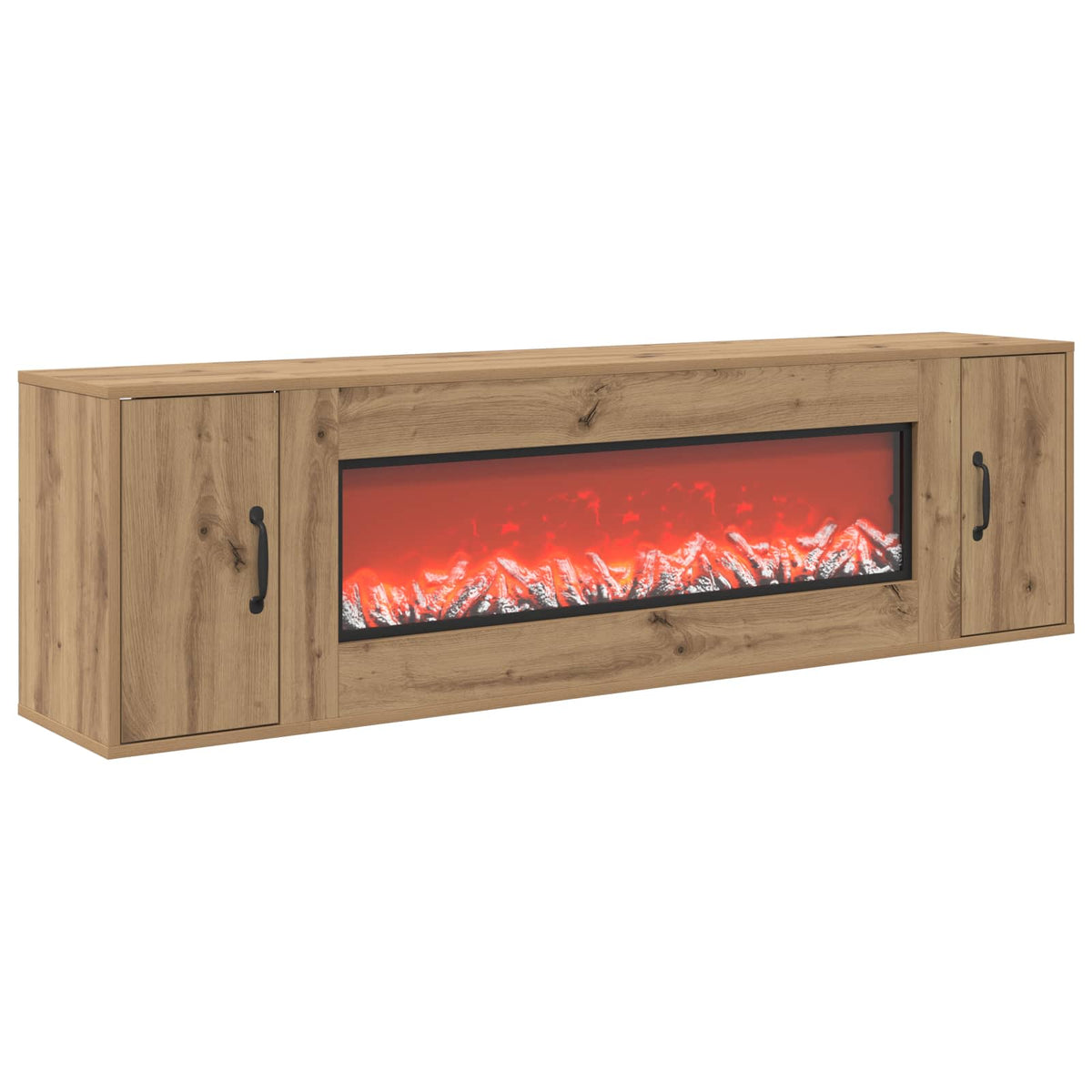 Electric Fireplace Artisan Oak 155 x 30 x 44 cm Engineered wood