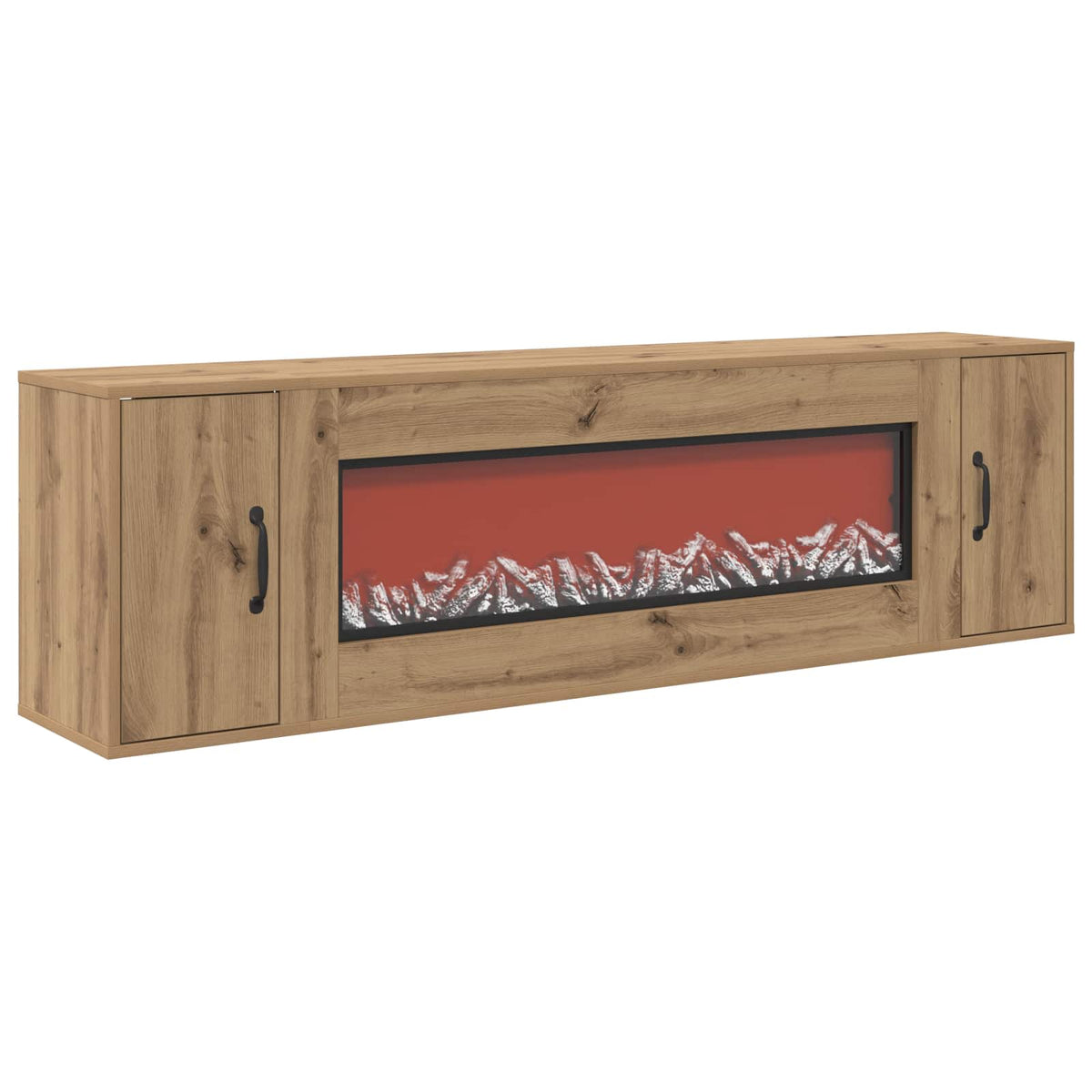 Electric Fireplace Artisan Oak 155 x 30 x 44 cm Engineered wood
