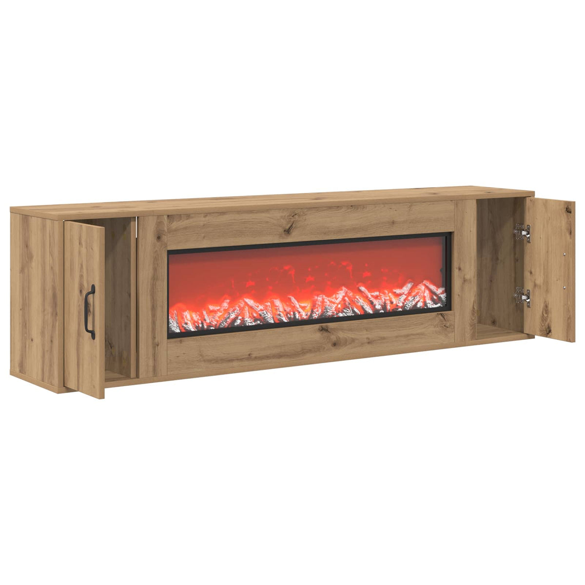Electric Fireplace Artisan Oak 155 x 30 x 44 cm Engineered wood