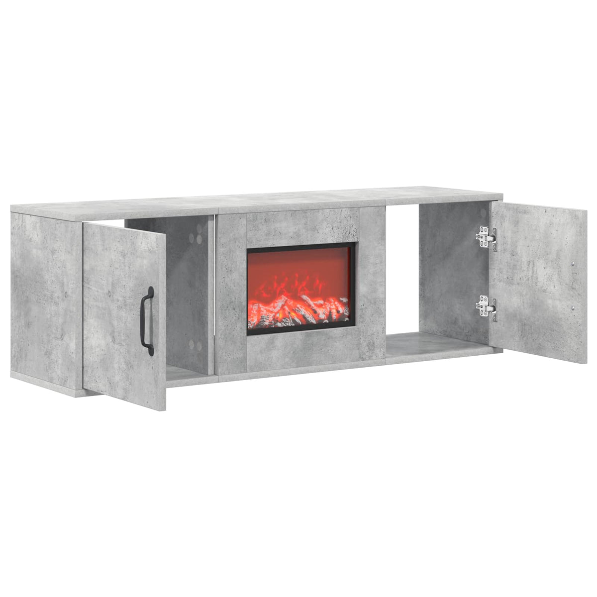 Electric Fireplace Concrete 110 x 30 x 36.5 cm Engineered wood