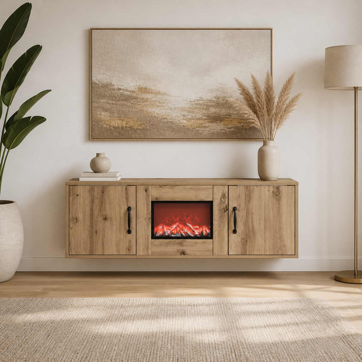 Electric Fireplace Artisan Oak 110 x 30 x 36.5 cm