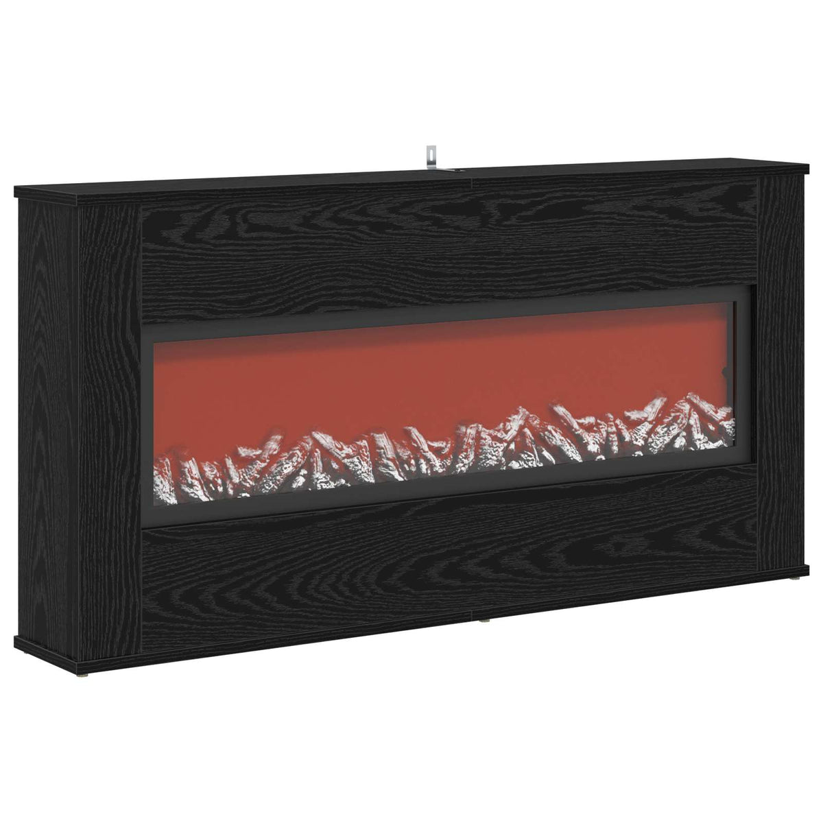 Electric Fireplace Black Oak 114 x 18 x 58.5 cm Engineered wood