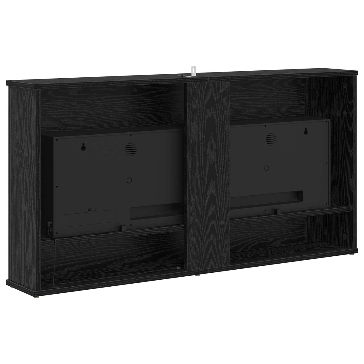 Electric Fireplace Black Oak 114 x 18 x 58.5 cm Engineered wood