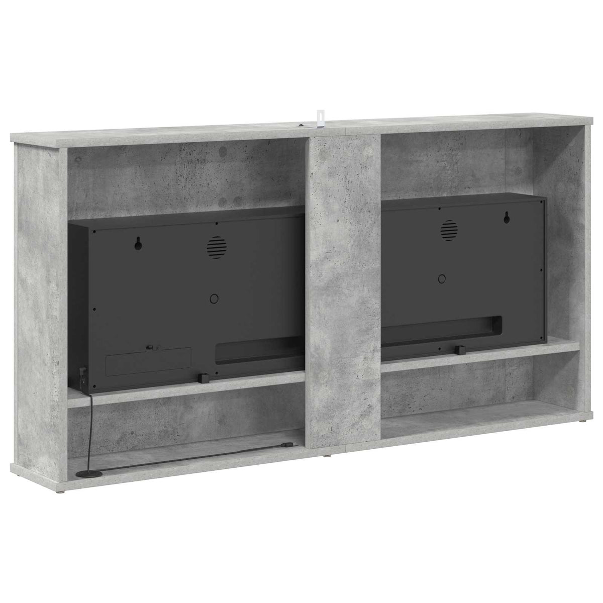 Electric Fireplace Concrete 114 x 18 x 58.5 cm Engineered wood