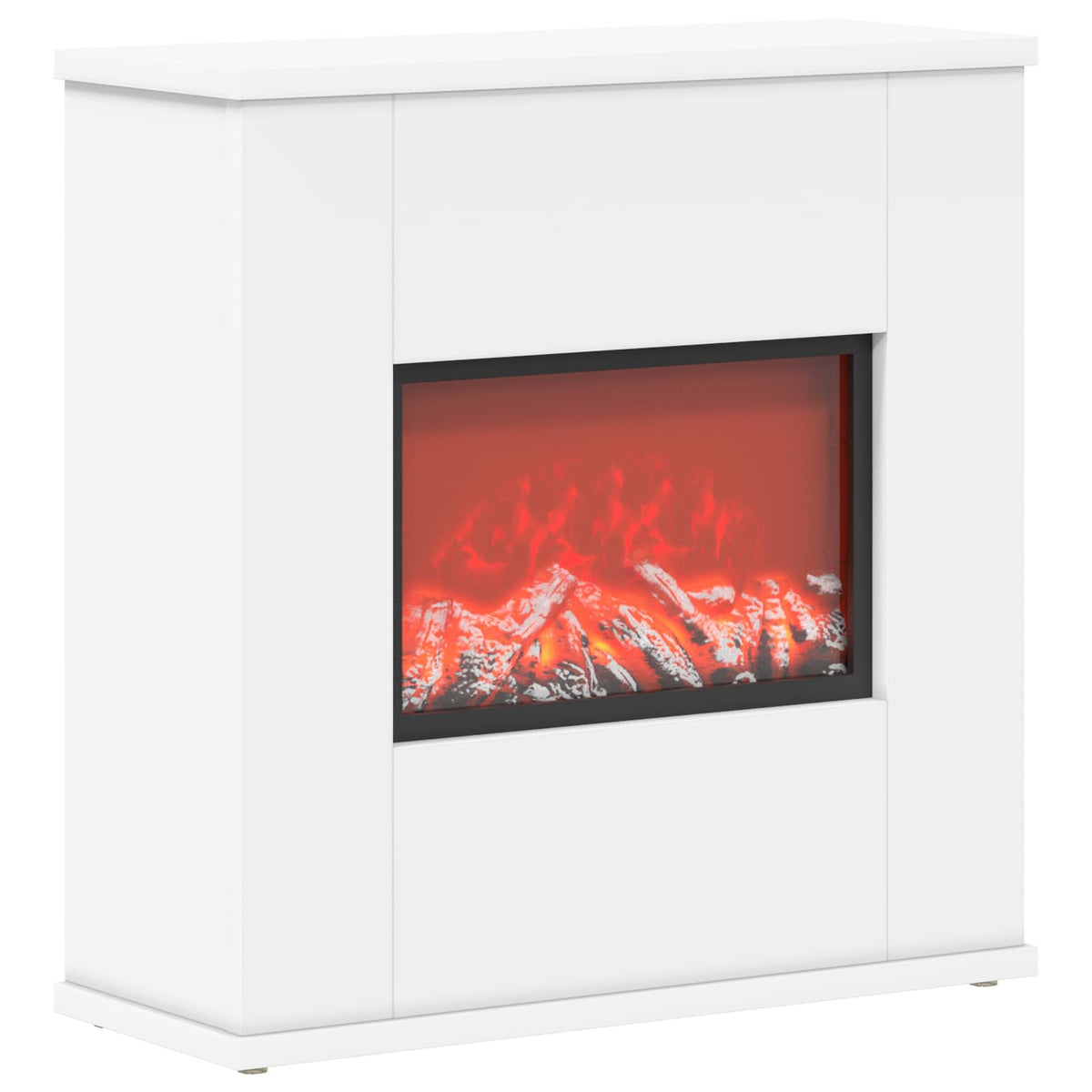 Electric Fireplace White 47 x 18 x 48 cm Engineered wood