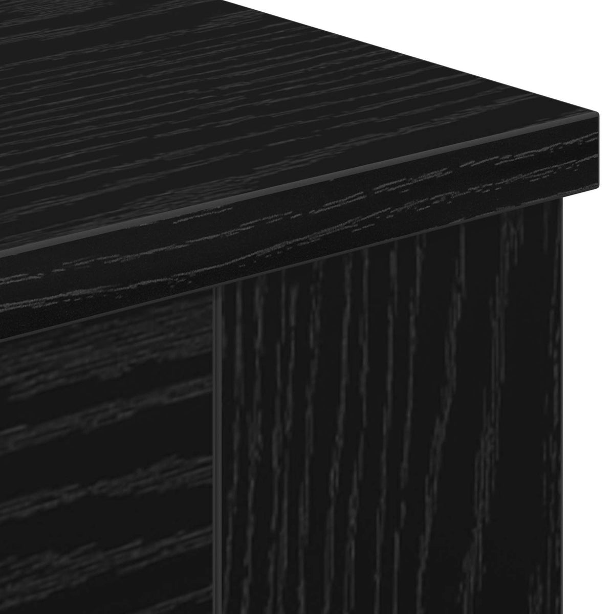 Electric Fireplace Black Oak 47 x 18 x 48 cm Engineered wood