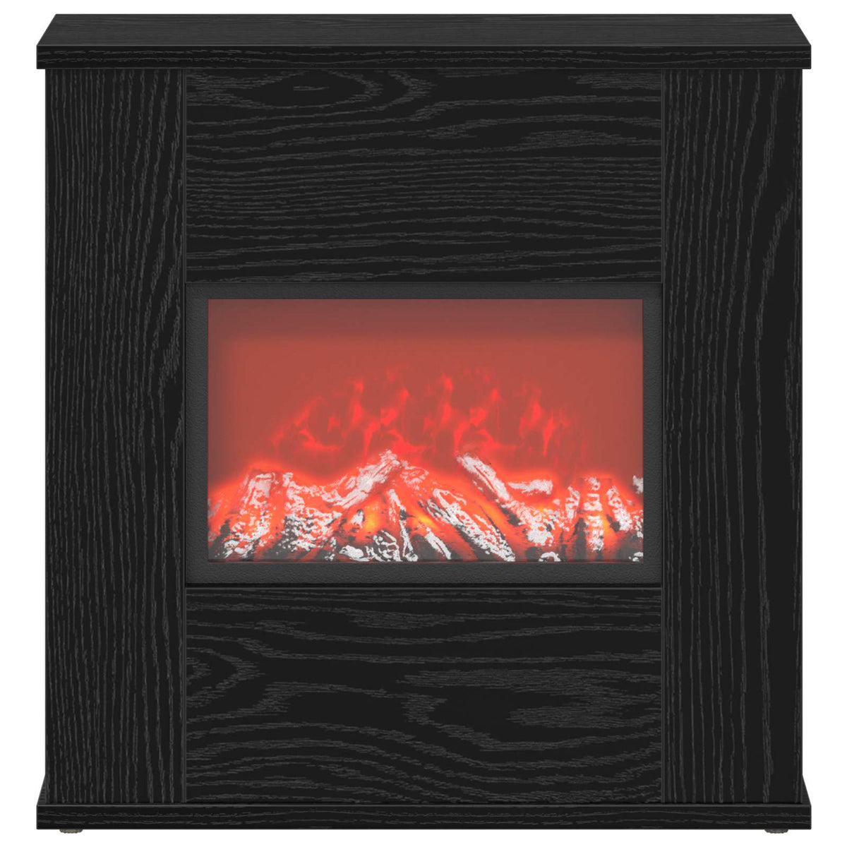 Electric Fireplace Black Oak 47 x 18 x 48 cm Engineered wood