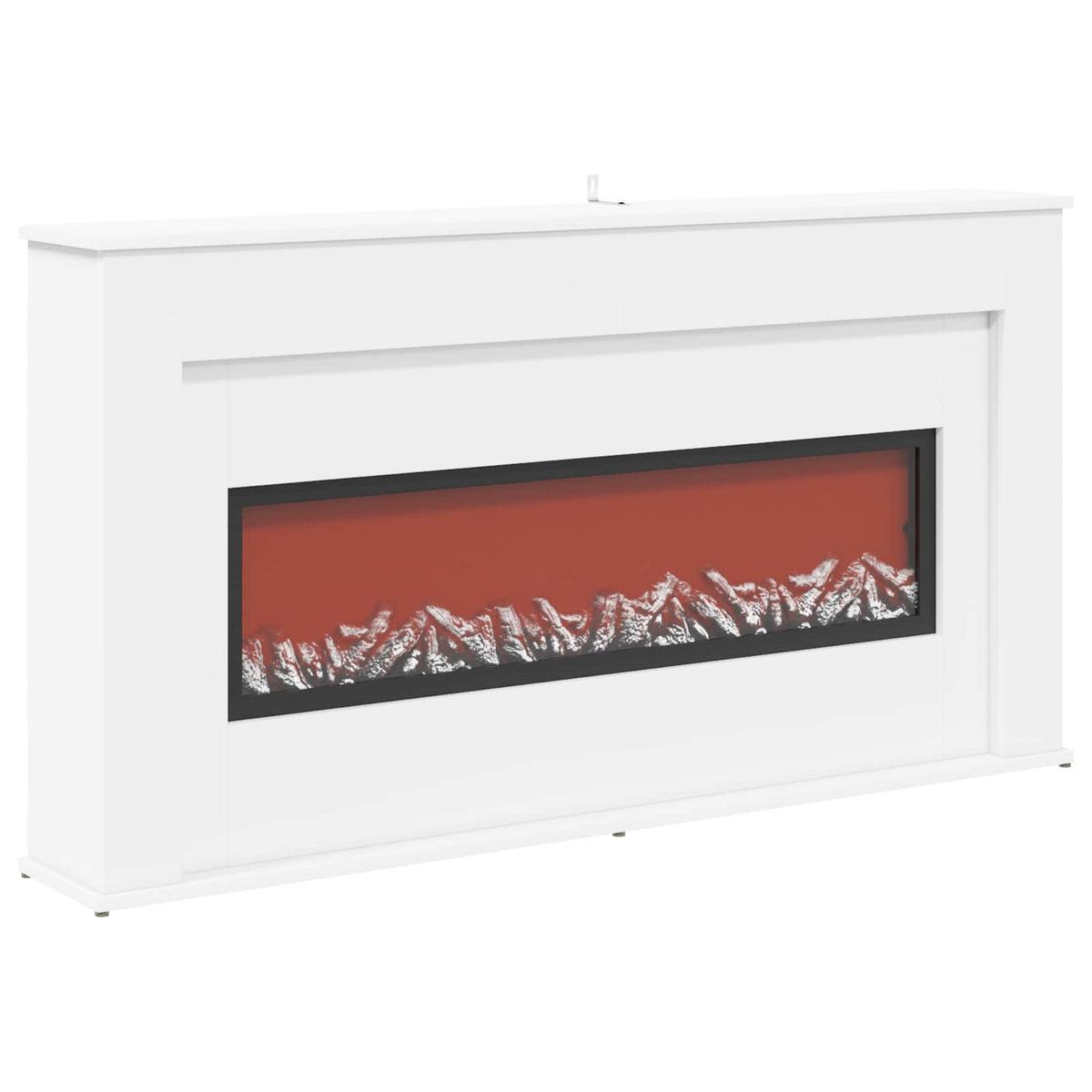 Fireplace with LED Strip White 130 x 20 x 69.5 cm