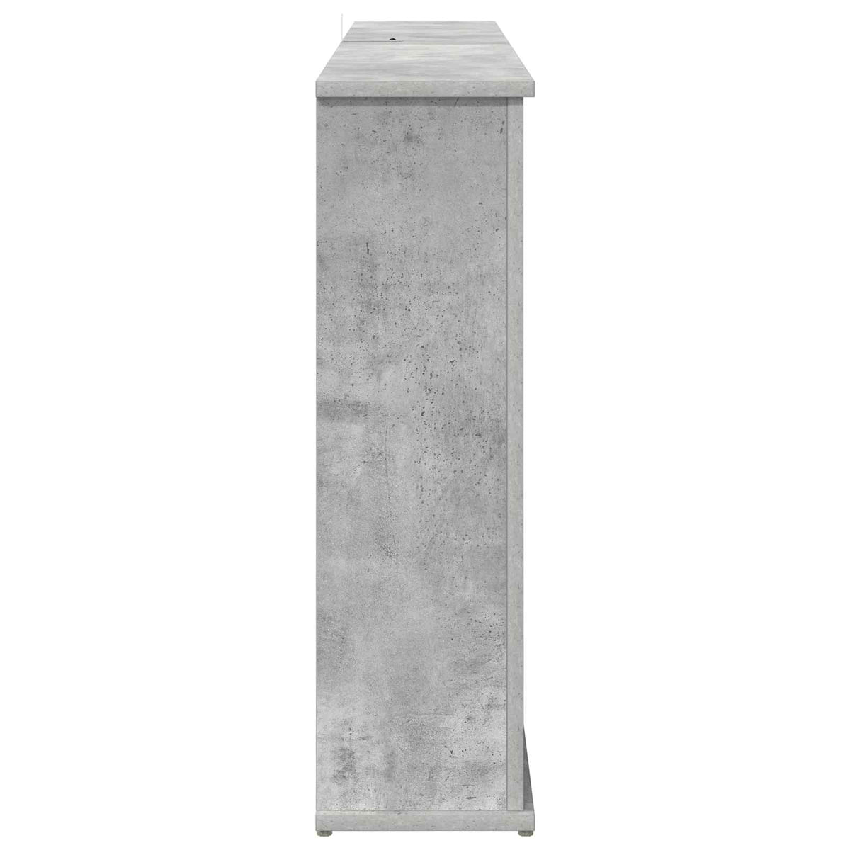 Fireplace with LED Strip Concrete 130 x 20 x 69.5 cm