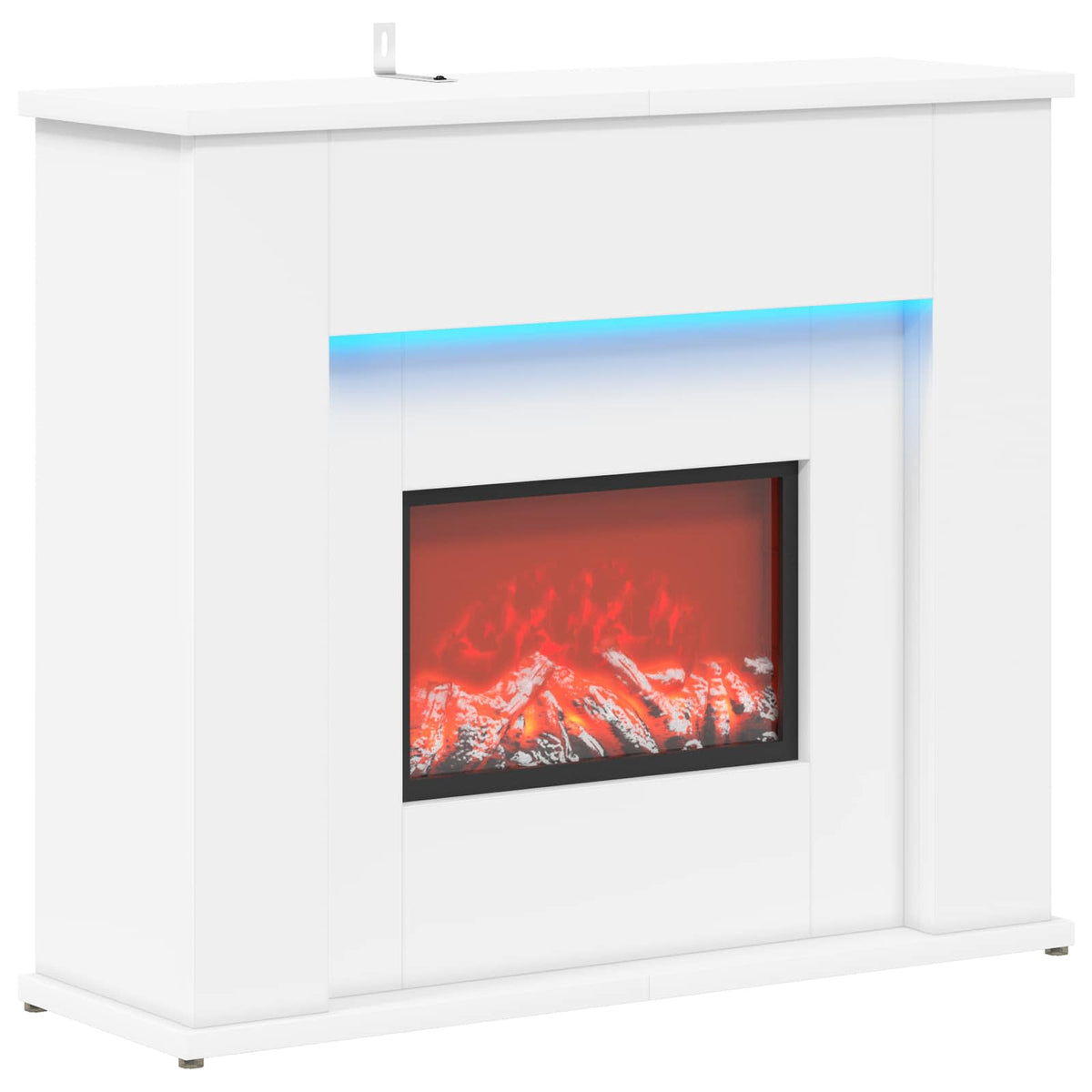 Fireplace with LED Strip White 63 x 20 x 54.5 cm