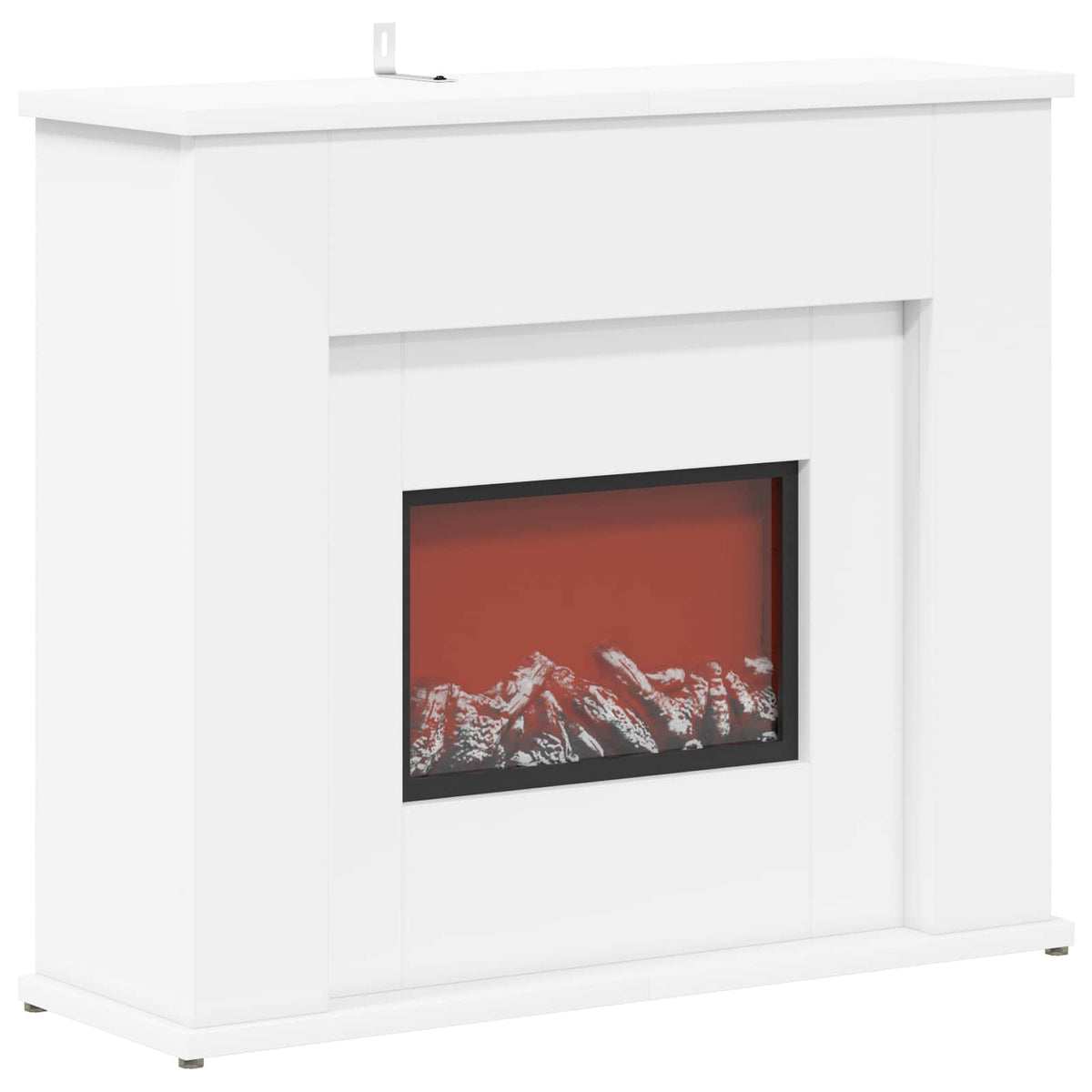 Fireplace with LED Strip White 63 x 20 x 54.5 cm