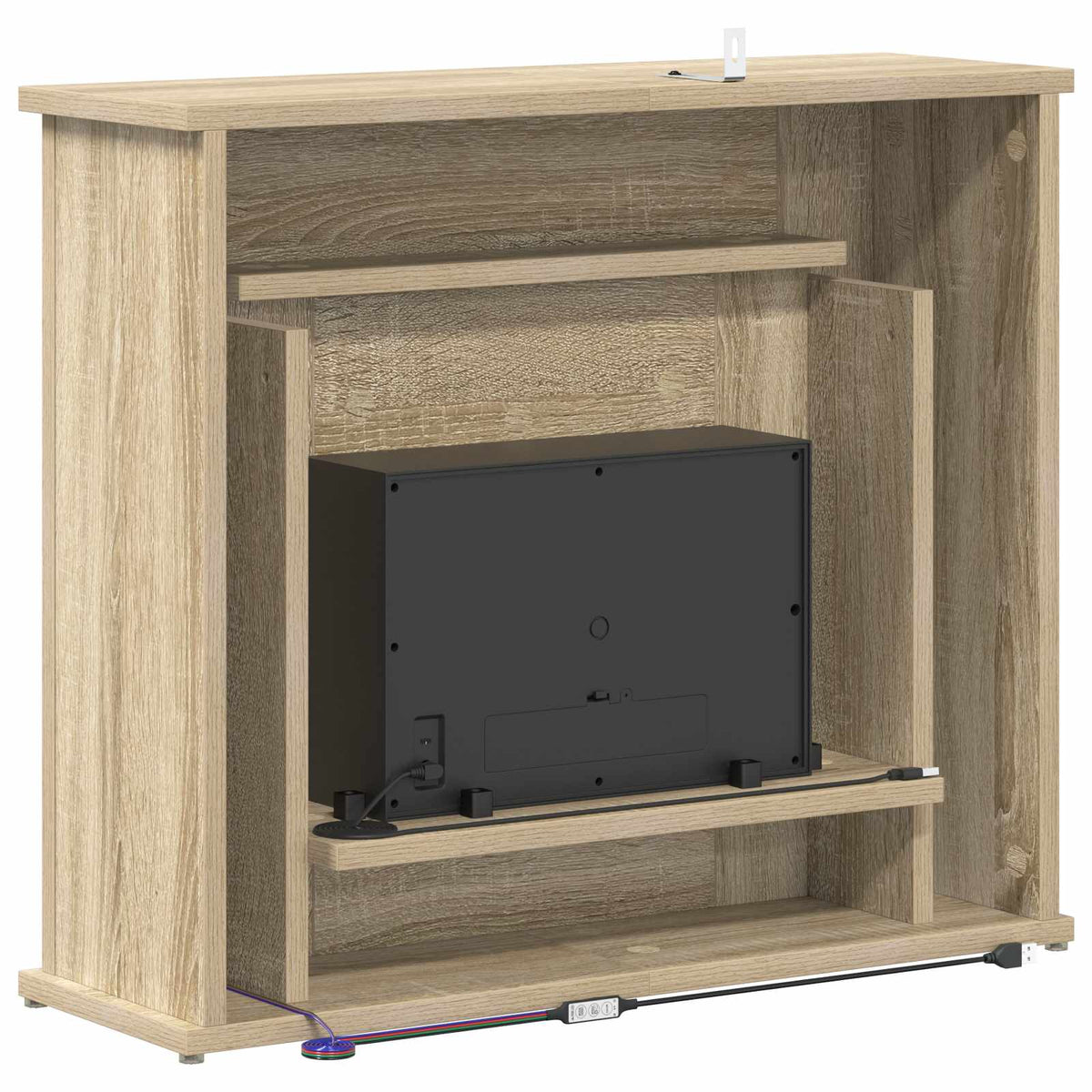 Fireplace with LED Strip Sonoma 63 x 20 x 54.5 cm