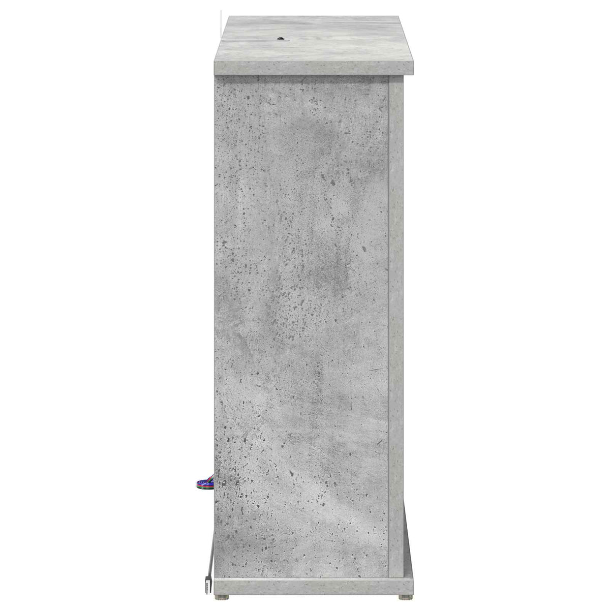 Fireplace with LED Strip Concrete 63 x 20 x 54.5 cm