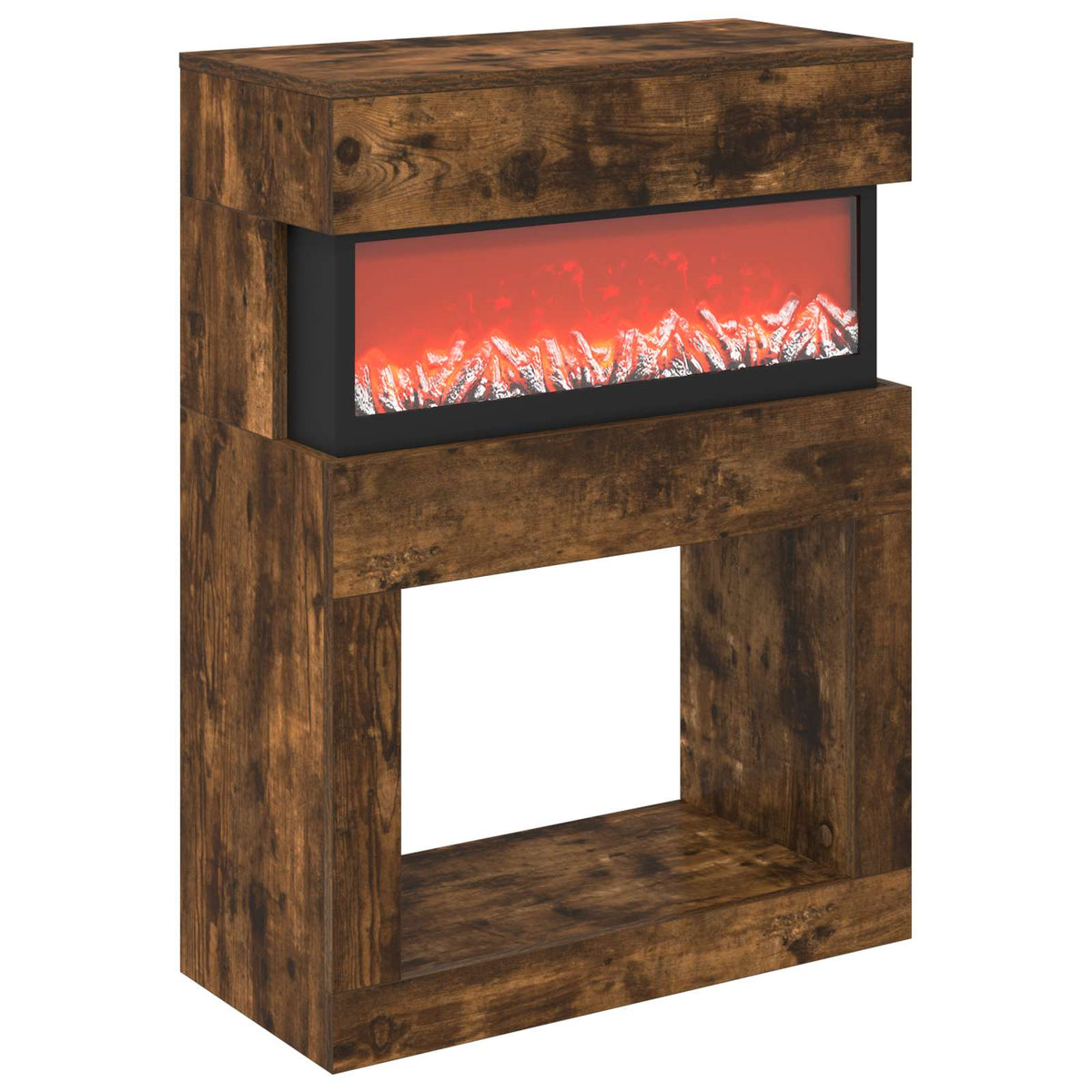 Electric Fireplace Smoked Oak 64 x 30 x 87 cm Engineered wood