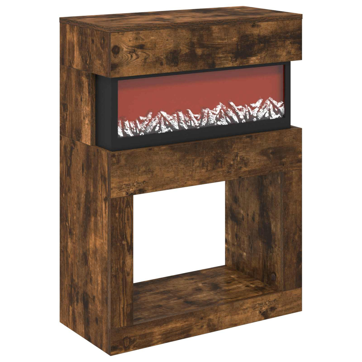 Electric Fireplace Smoked Oak 64 x 30 x 87 cm Engineered wood