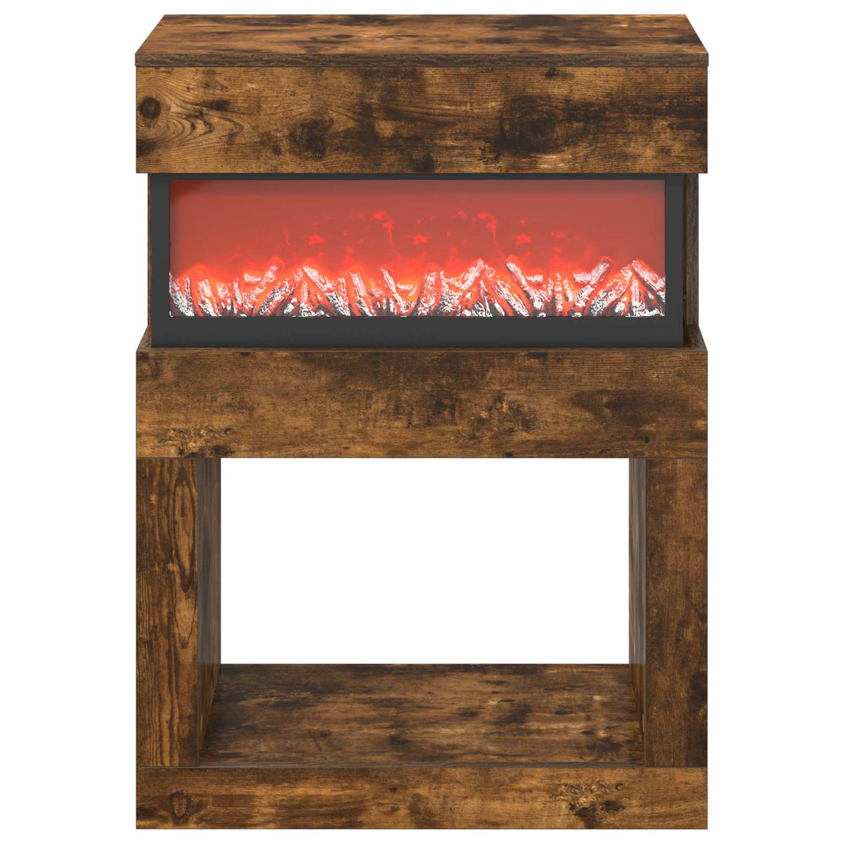 Electric Fireplace Smoked Oak 64 x 30 x 87 cm Engineered wood