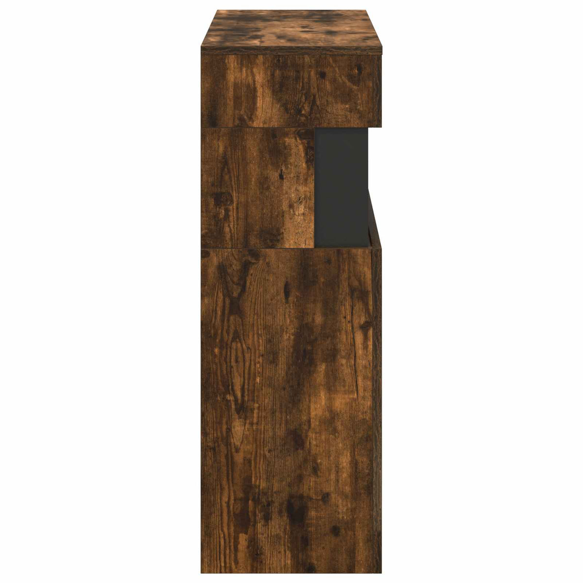 Electric Fireplace Smoked Oak 64 x 30 x 87 cm Engineered wood