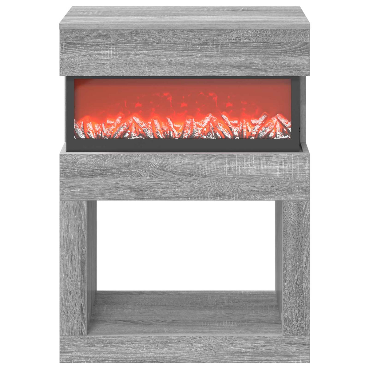 Electric Fireplace Grey Sonoma 64 x 30 x 87 cm Engineered wood
