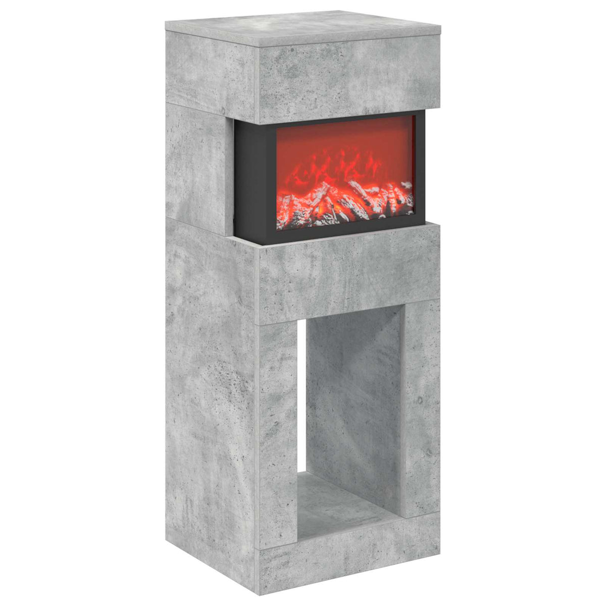 Electric Fireplace Concrete 35 x 30 x 86 cm Engineered wood