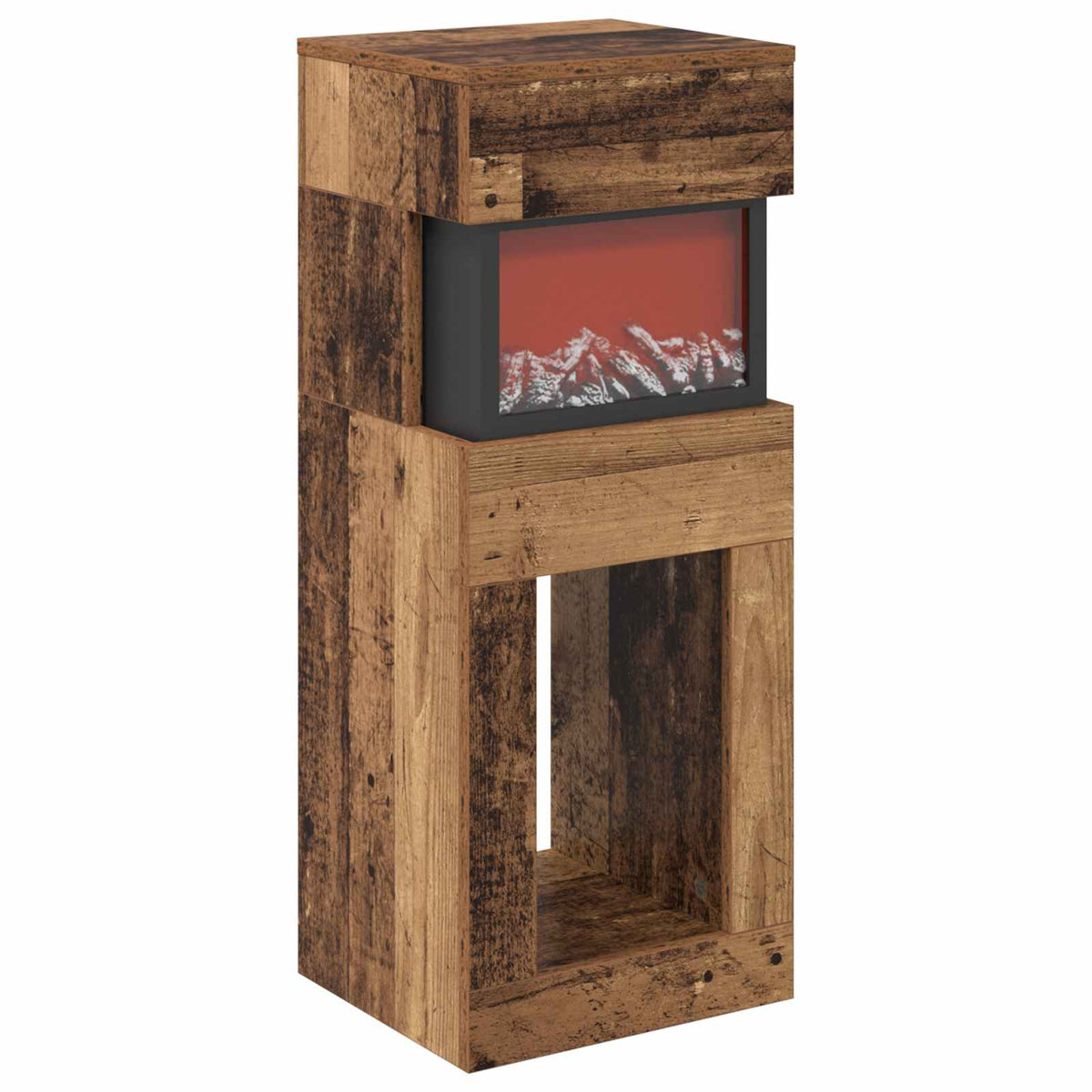 Electric Fireplace Old Wood 35 x 30 x 86 cm Engineered wood