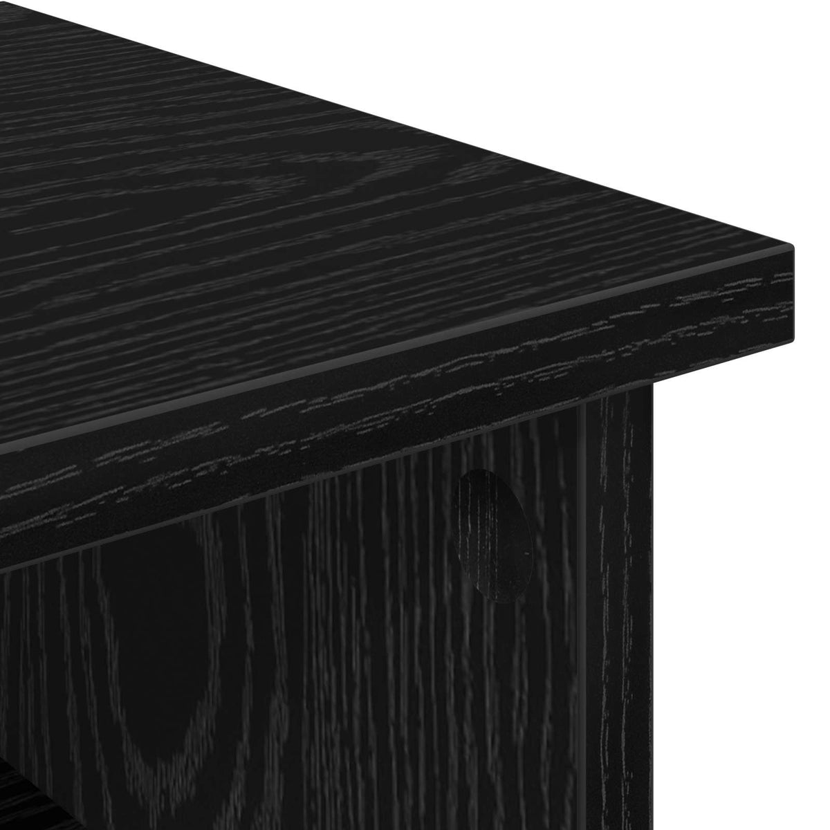 Electric Fireplace Black Oak 140 x 30 x 67 cm Engineered wood
