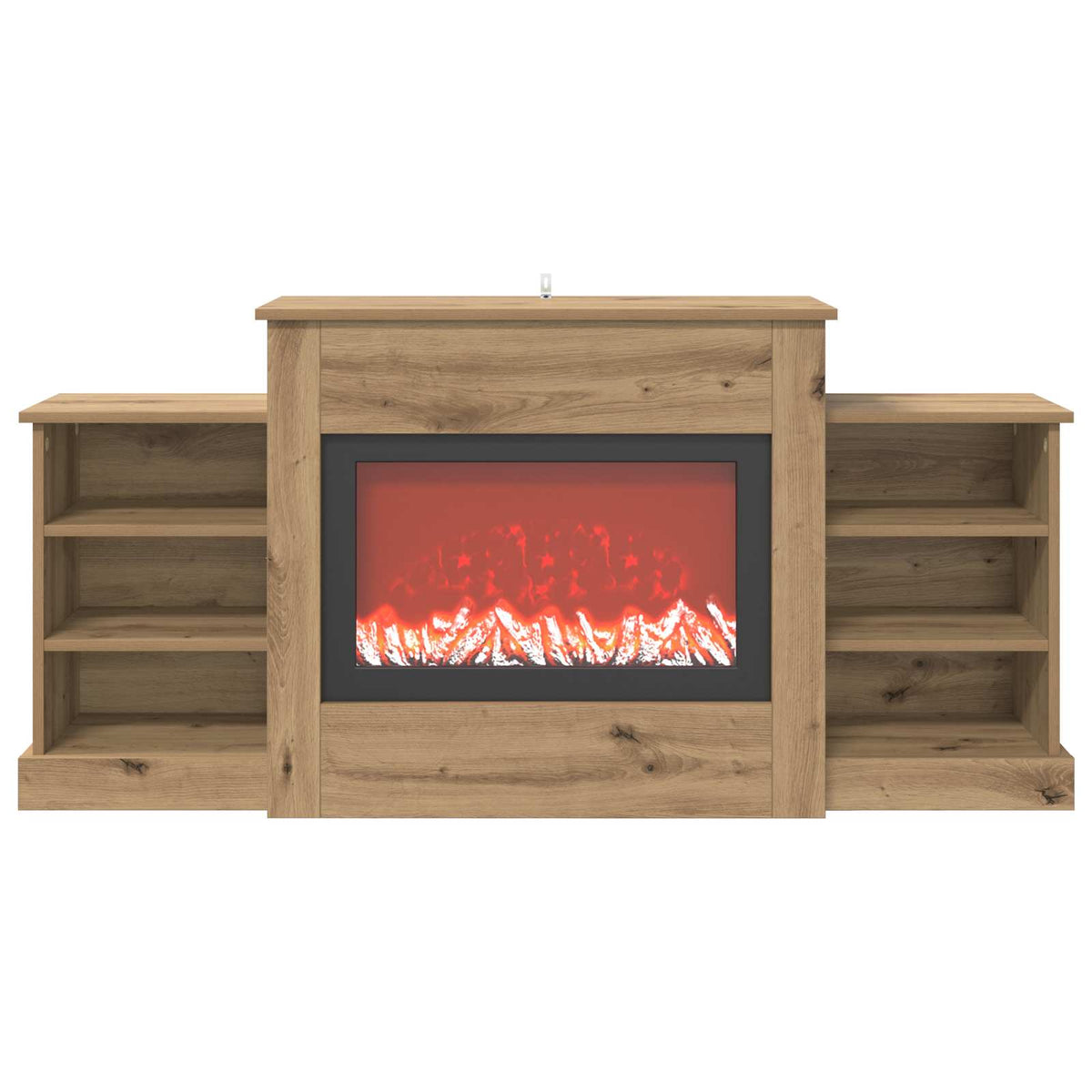 Electric Fireplace Artisan Oak 140 x 30 x 67 cm Engineered wood