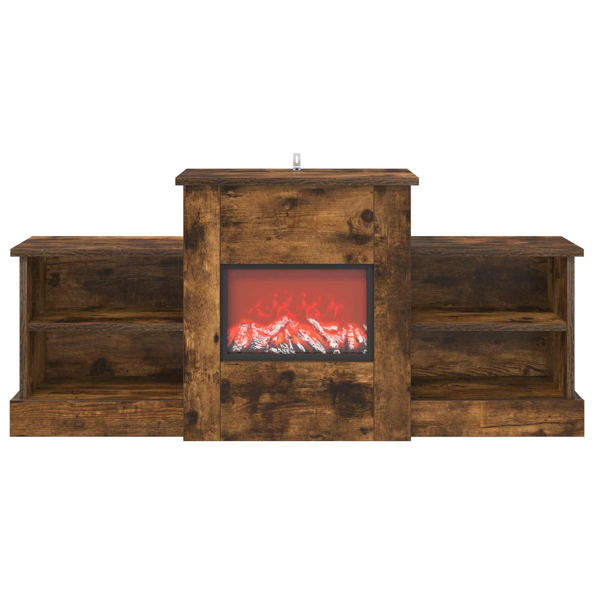 Electric Fireplace Smoked Oak 110 x 30 x 50 cm Engineered wood