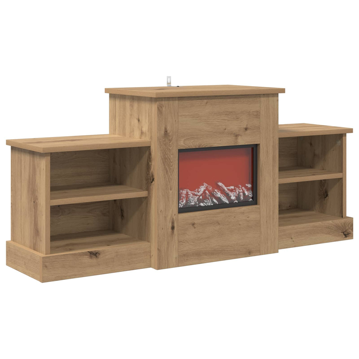 Electric Fireplace Artisan Oak 110 x 30 x 50 cm Engineered wood