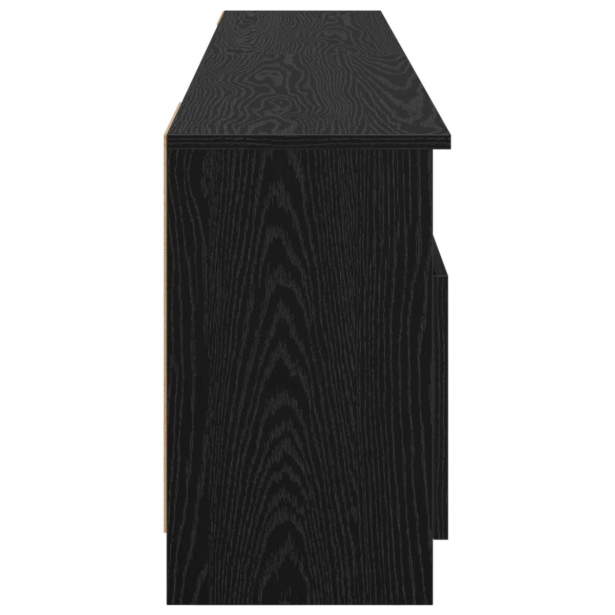 Electric Fireplace Black Oak 165 x 28.5 x 47 cm Engineered wood