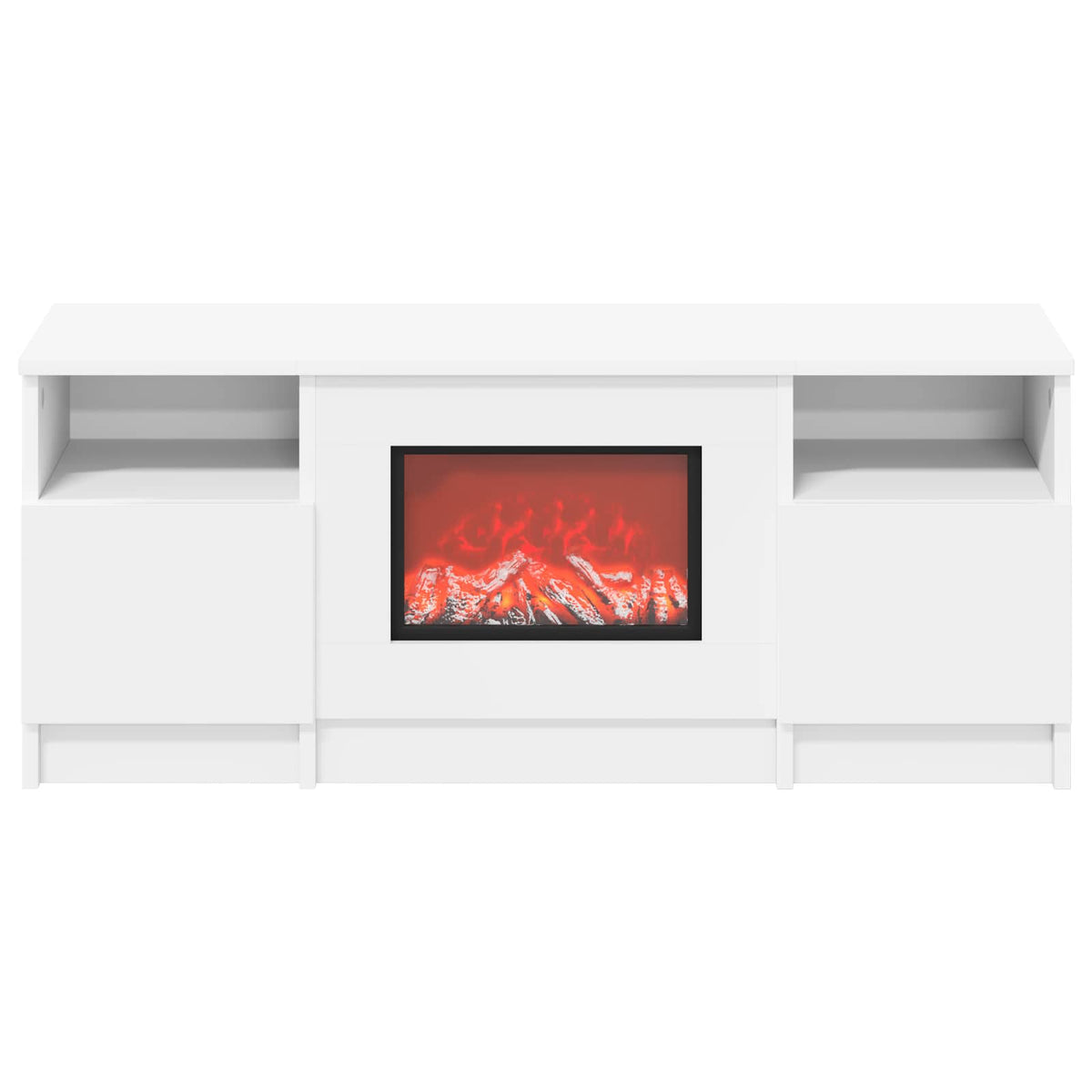 Electric Fireplace White 98 x 28.5 x 40.5 cm Engineered wood