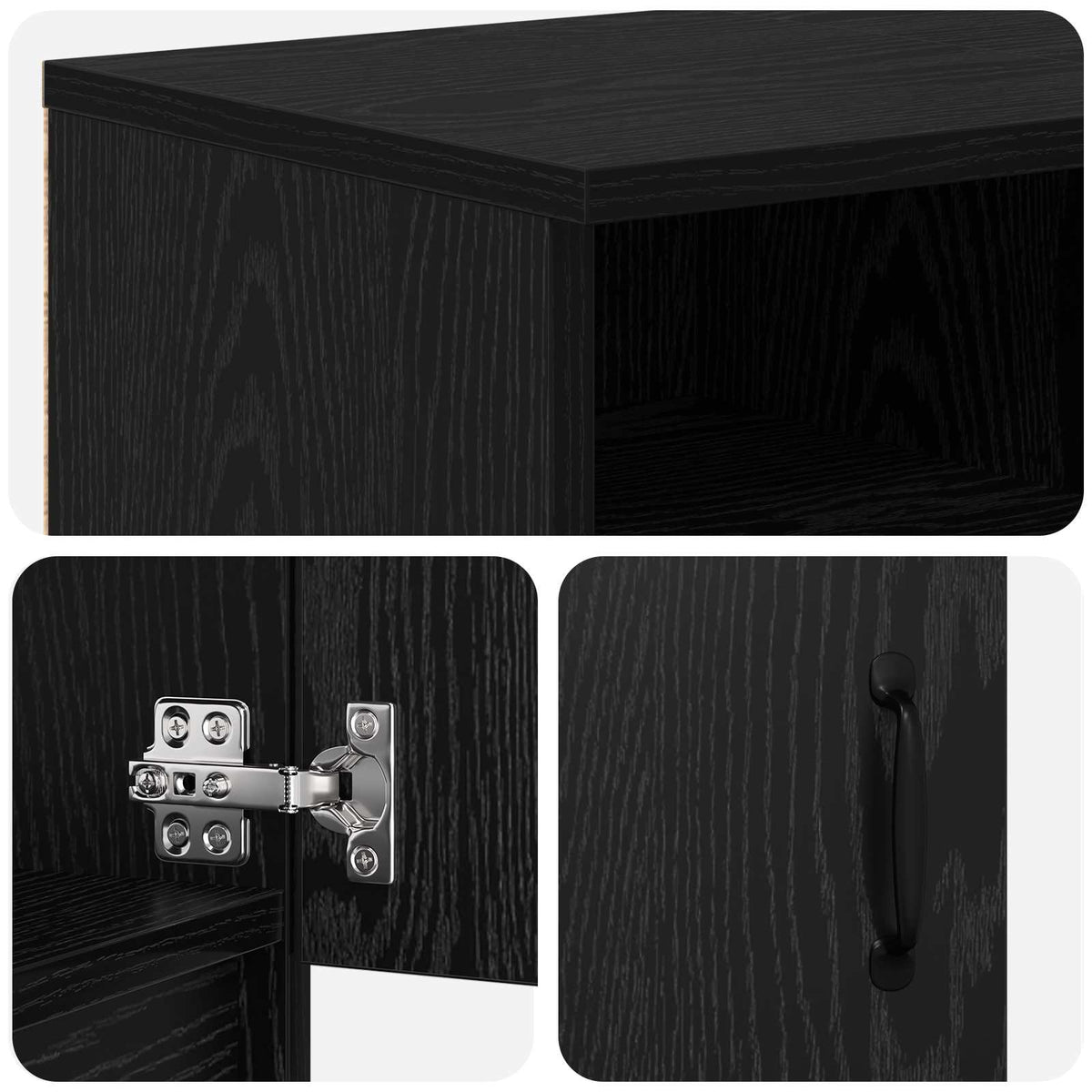 Electric Fireplace Black Oak 98 x 28.5 x 40.5 cm