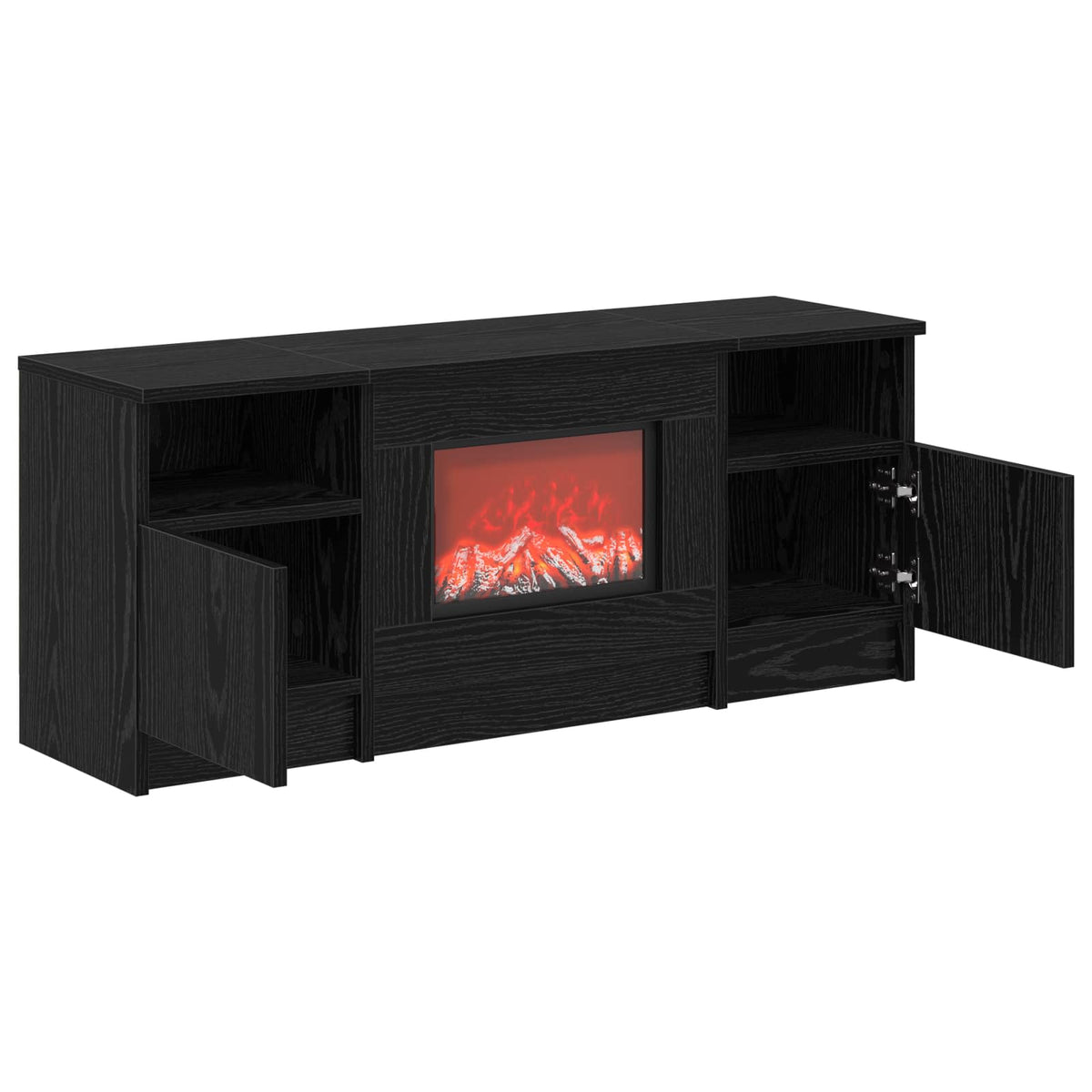 Electric Fireplace Black Oak 98 x 28.5 x 40.5 cm