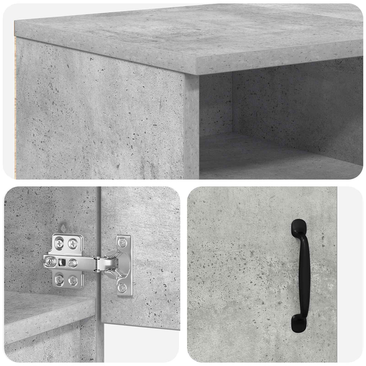 Electric Fireplace Concrete 98 x 28.5 x 40.5 cm Engineered wood