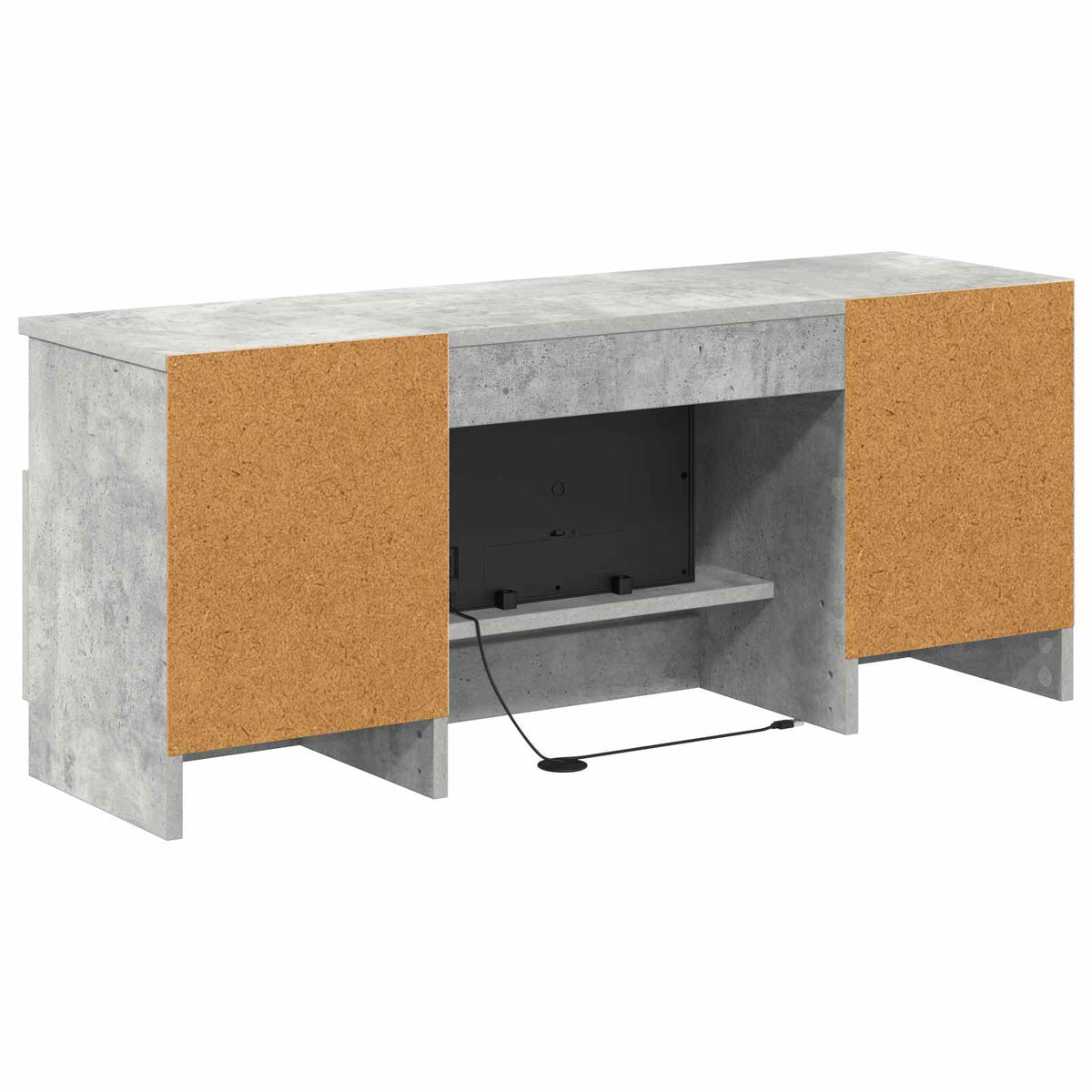 Electric Fireplace Concrete 98 x 28.5 x 40.5 cm Engineered wood