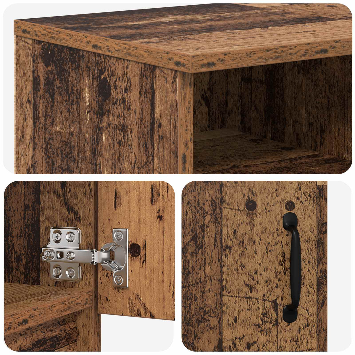 Electric Fireplace Old Wood 98 x 28.5 x 40.5 cm Engineered wood