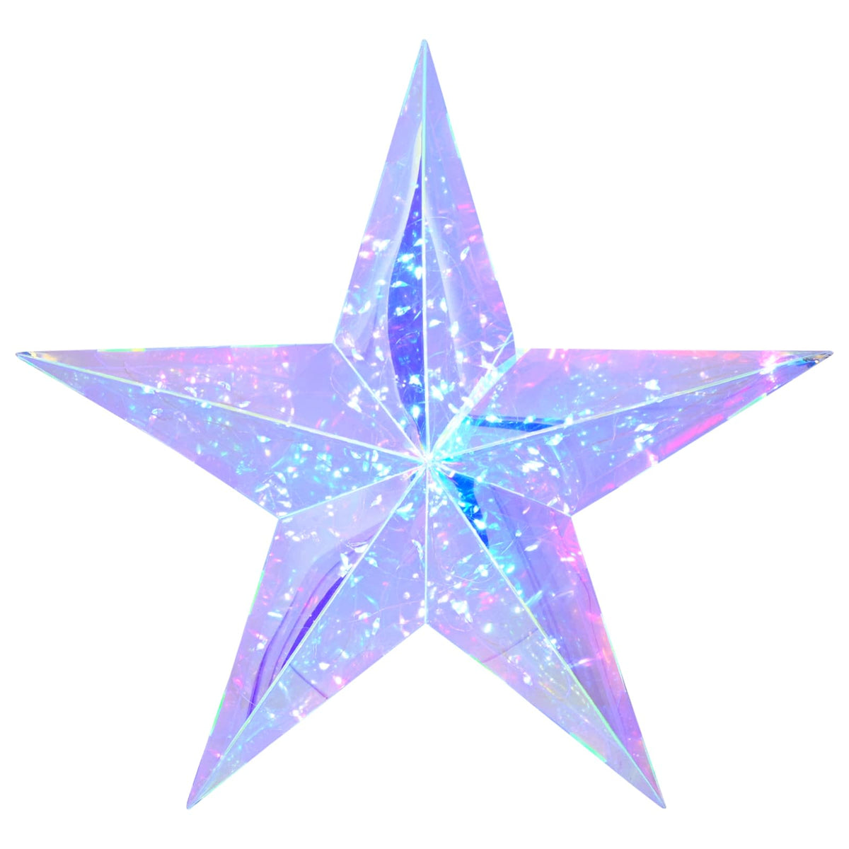 Prismatic Iridescent LED Star Multicolour Dia. 32 x 30 cm