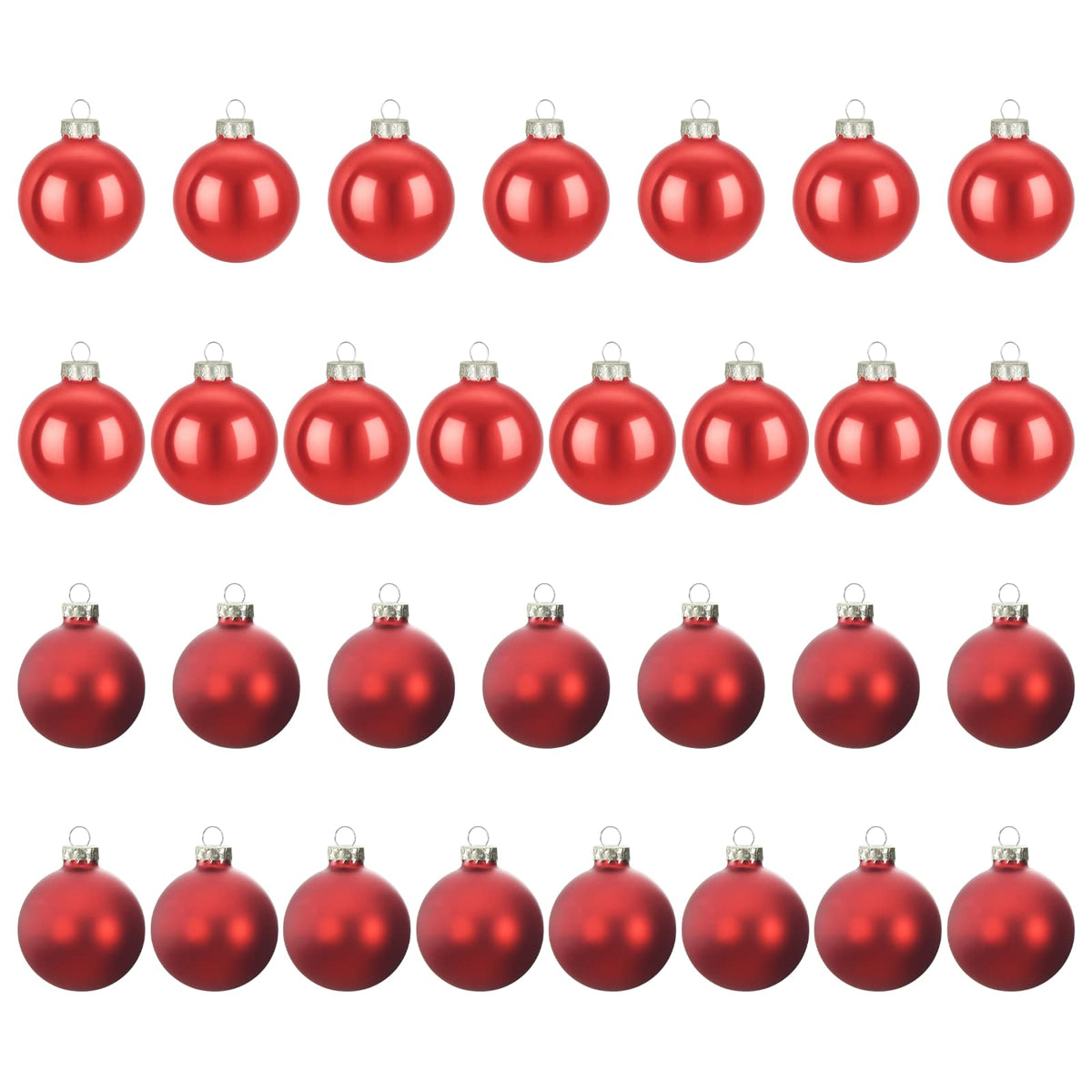 Christmas Ball Set 30 pcs Red 6 cm Polystyrene