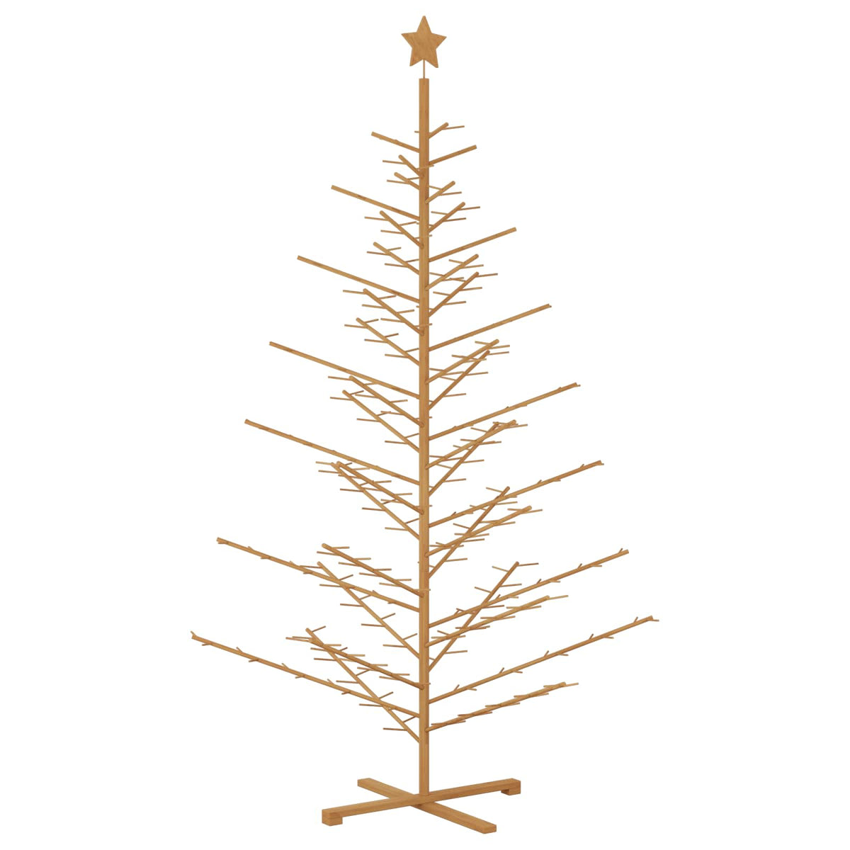 Wooden Christmas Tree 240 cm Bamboo and Solid Pine Wood Brown