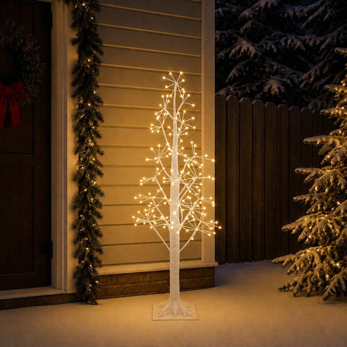 Starburst Christmas Tree White 17 x 17 x 150 cm Plastic