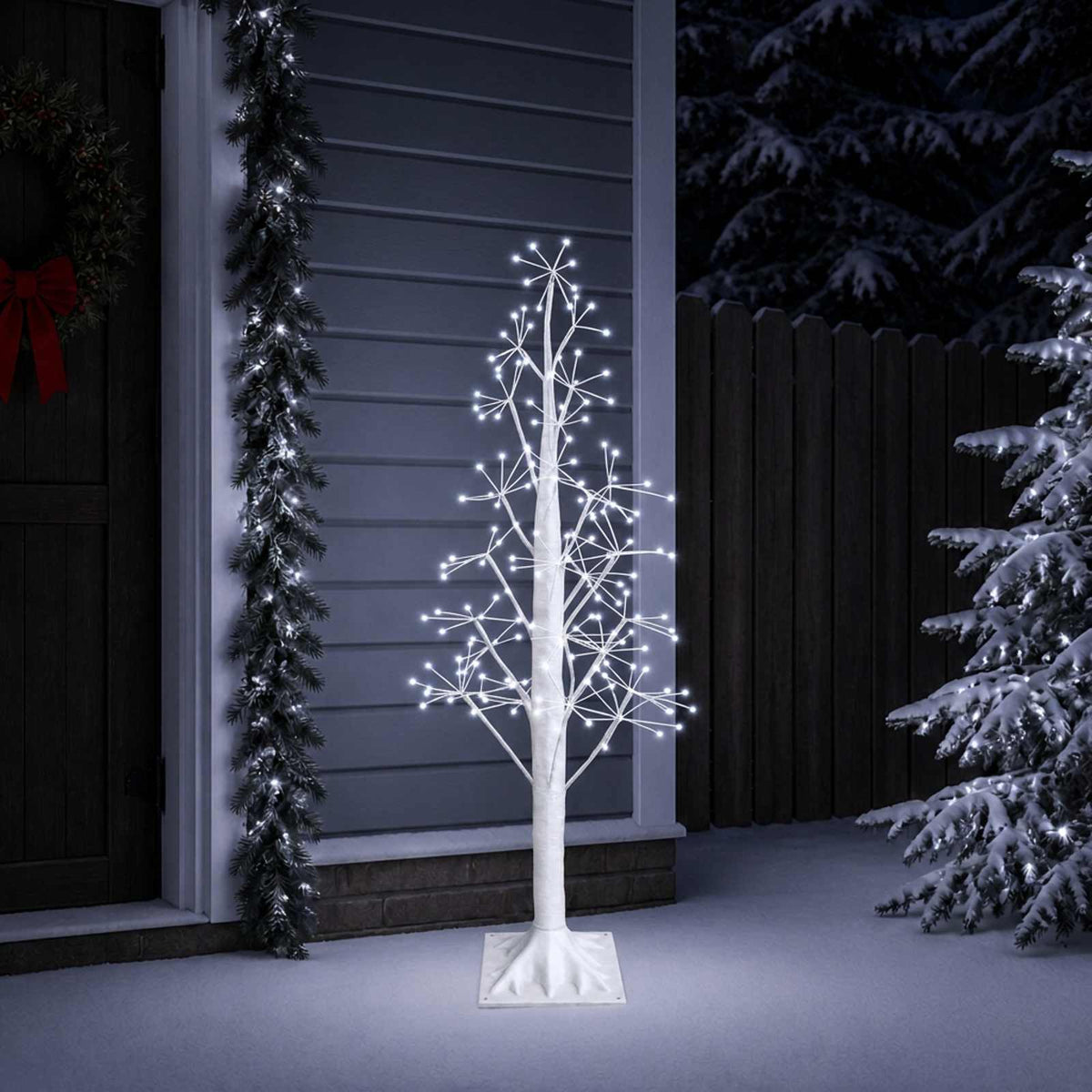 Starburst Christmas Tree White 17 x 17 x 150 cm Plastic