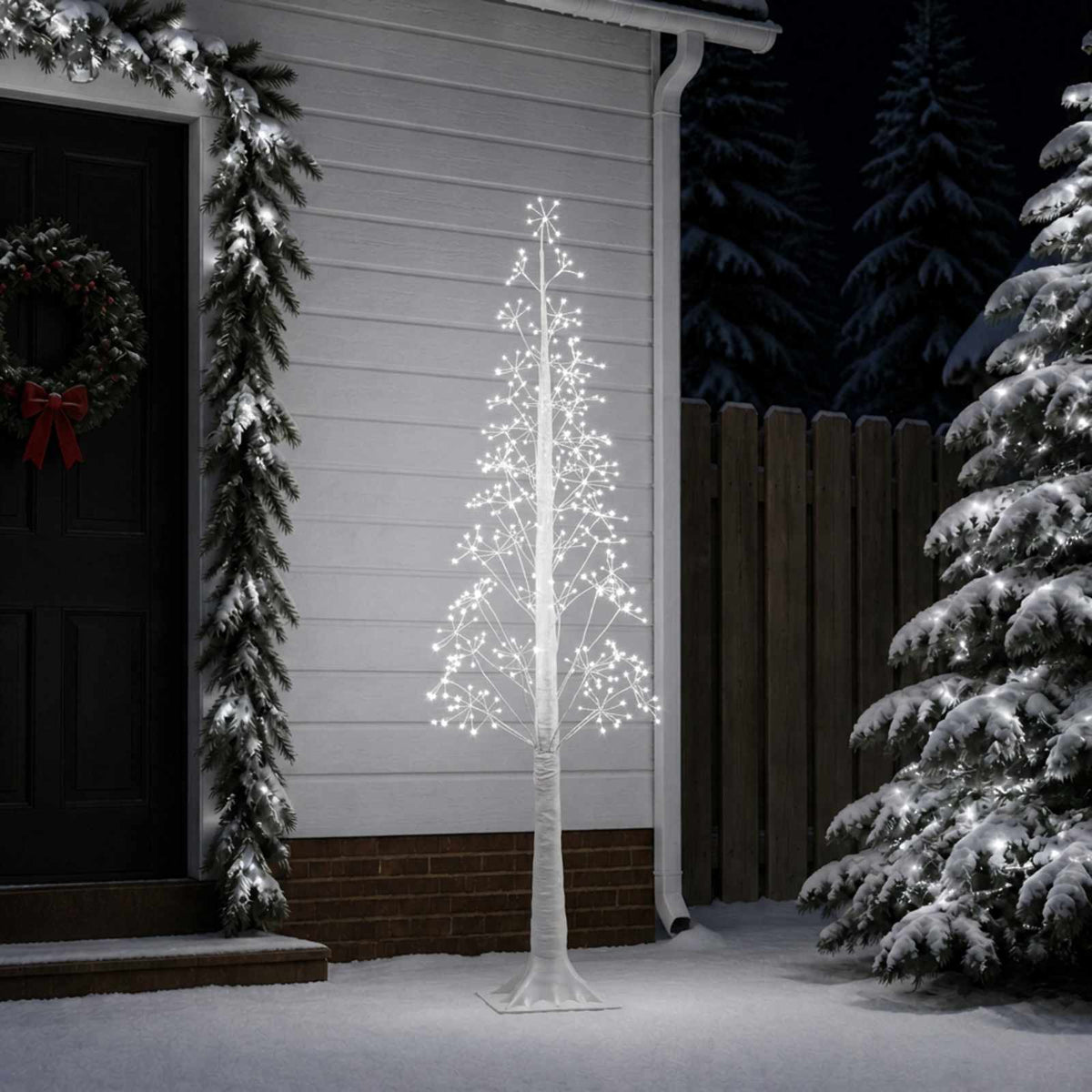 Starburst Christmas Tree White 17 x 17 x 180 cm Plastic