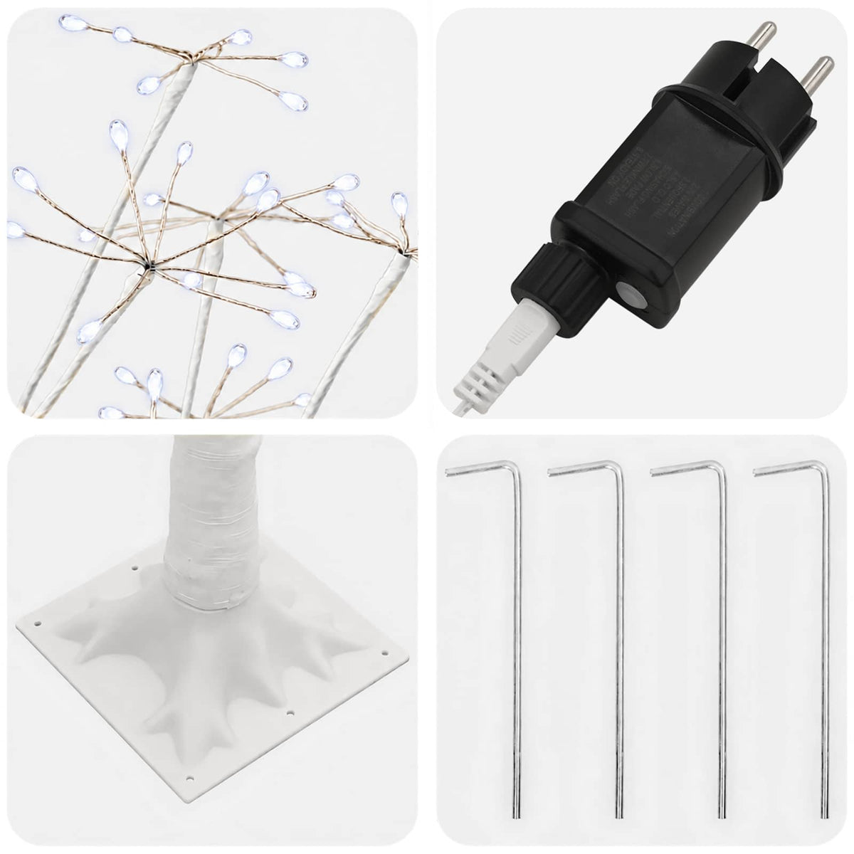 Starburst Christmas Tree White 25 x 25 x 210 cm Plastic