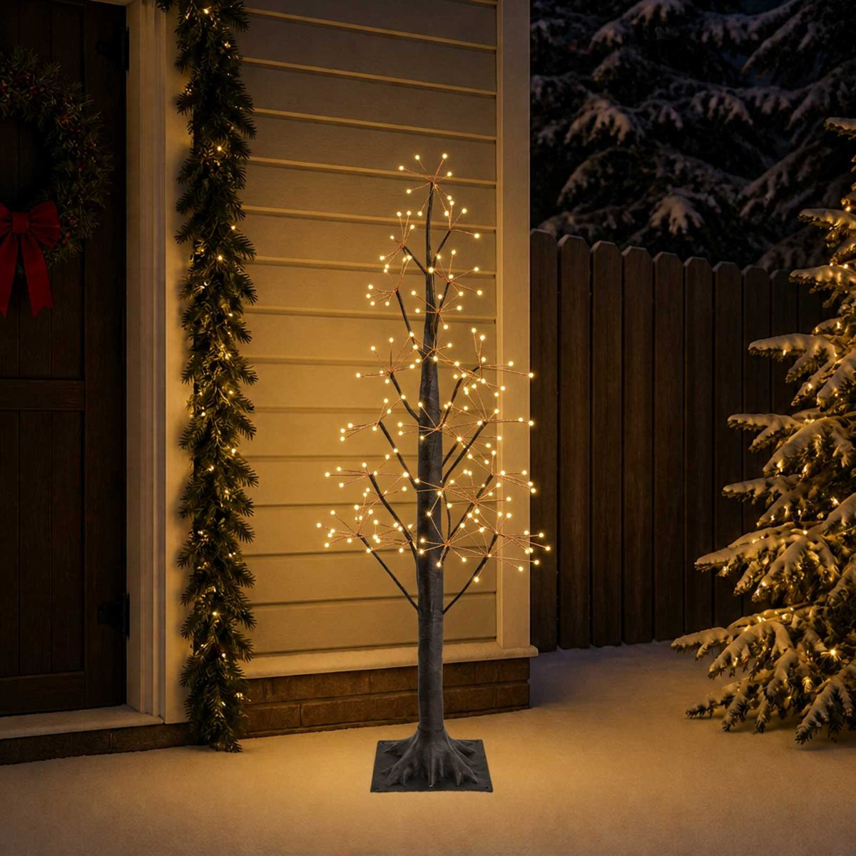 Starburst Christmas Tree Brown 17 x 17 x 120 cm Plastic