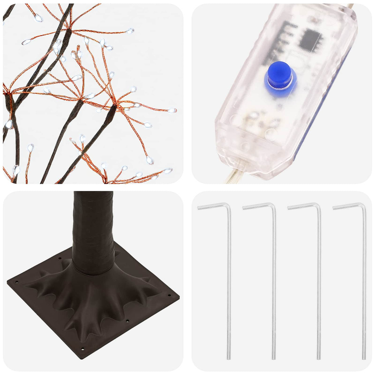 Starburst Christmas Tree Brown 17 x 17 x 150 cm Plastic