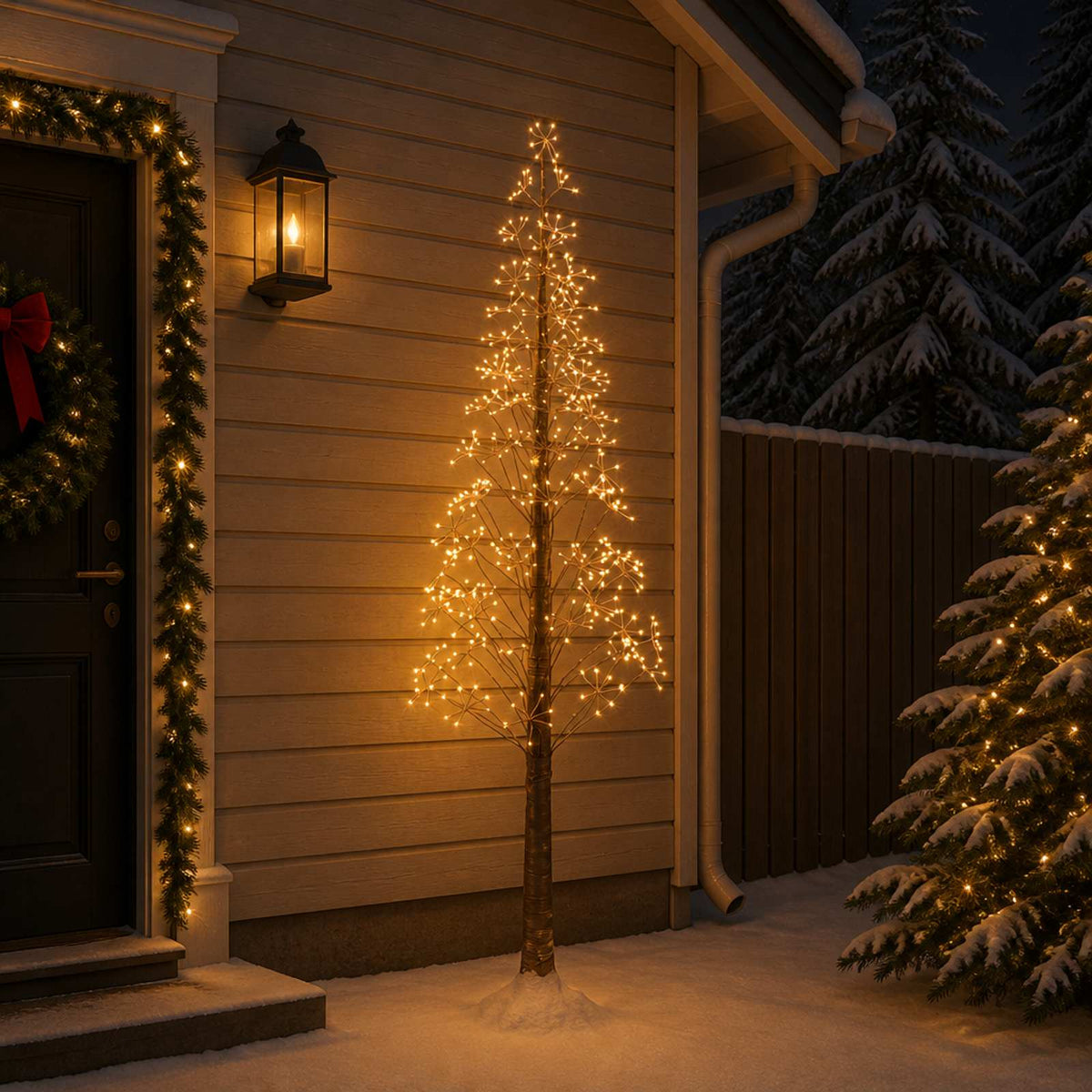 Starburst Christmas Tree Brown 25 x 25 x 210 cm Plastic