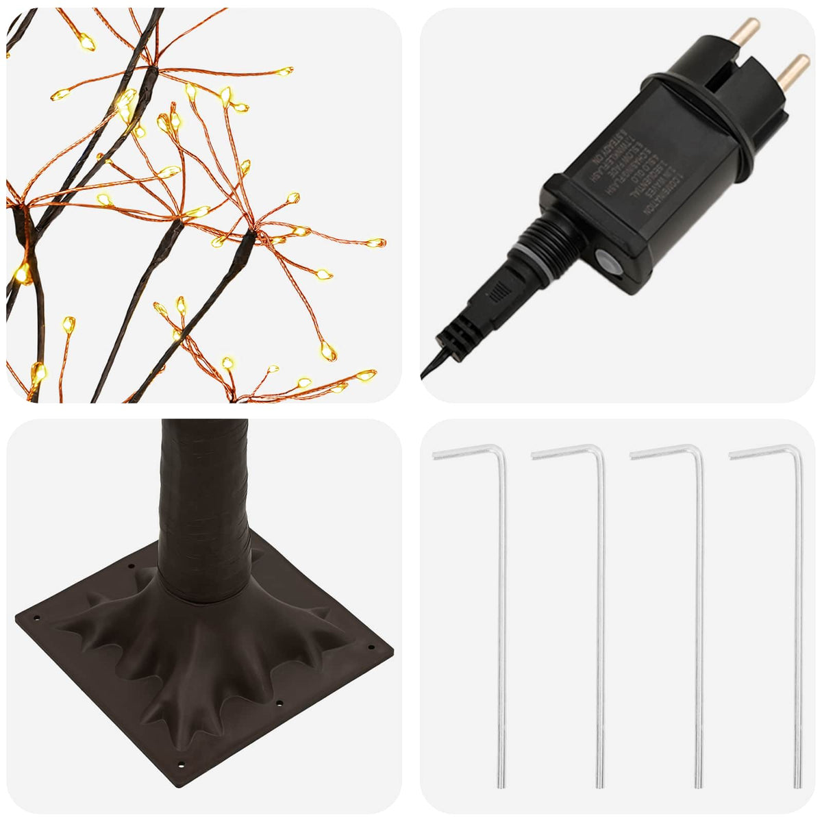 Starburst Christmas Tree Brown 25 x 25 x 210 cm Plastic