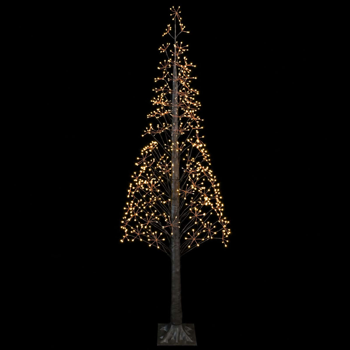 Starburst Christmas Tree Brown 240 cm Plastic 688 LEDs