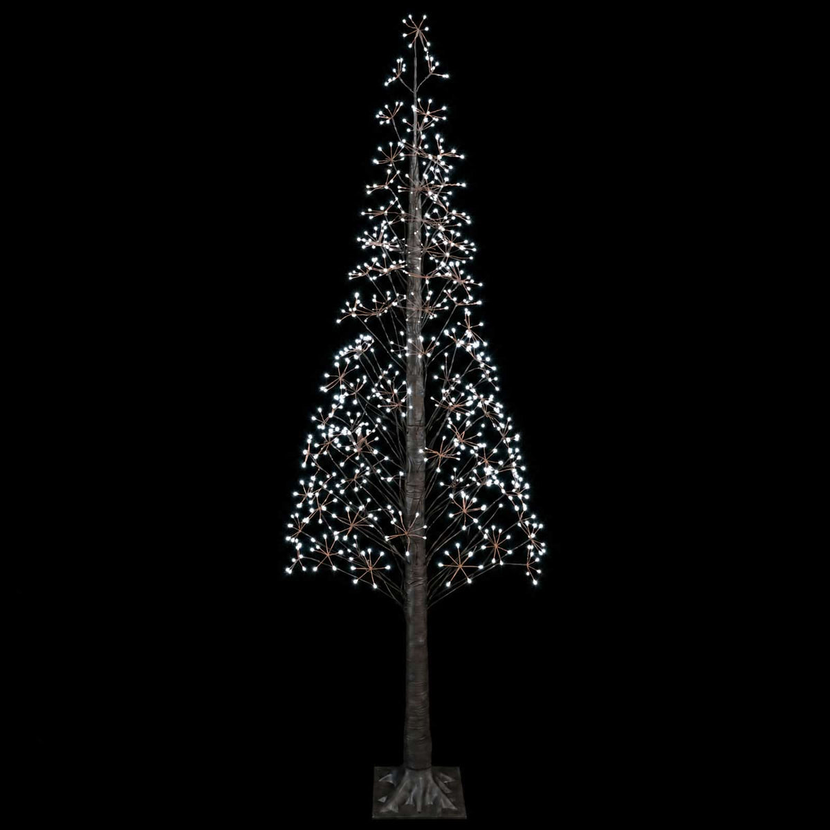 Starburst Christmas Tree Brown 240 cm Plastic 688 LEDs
