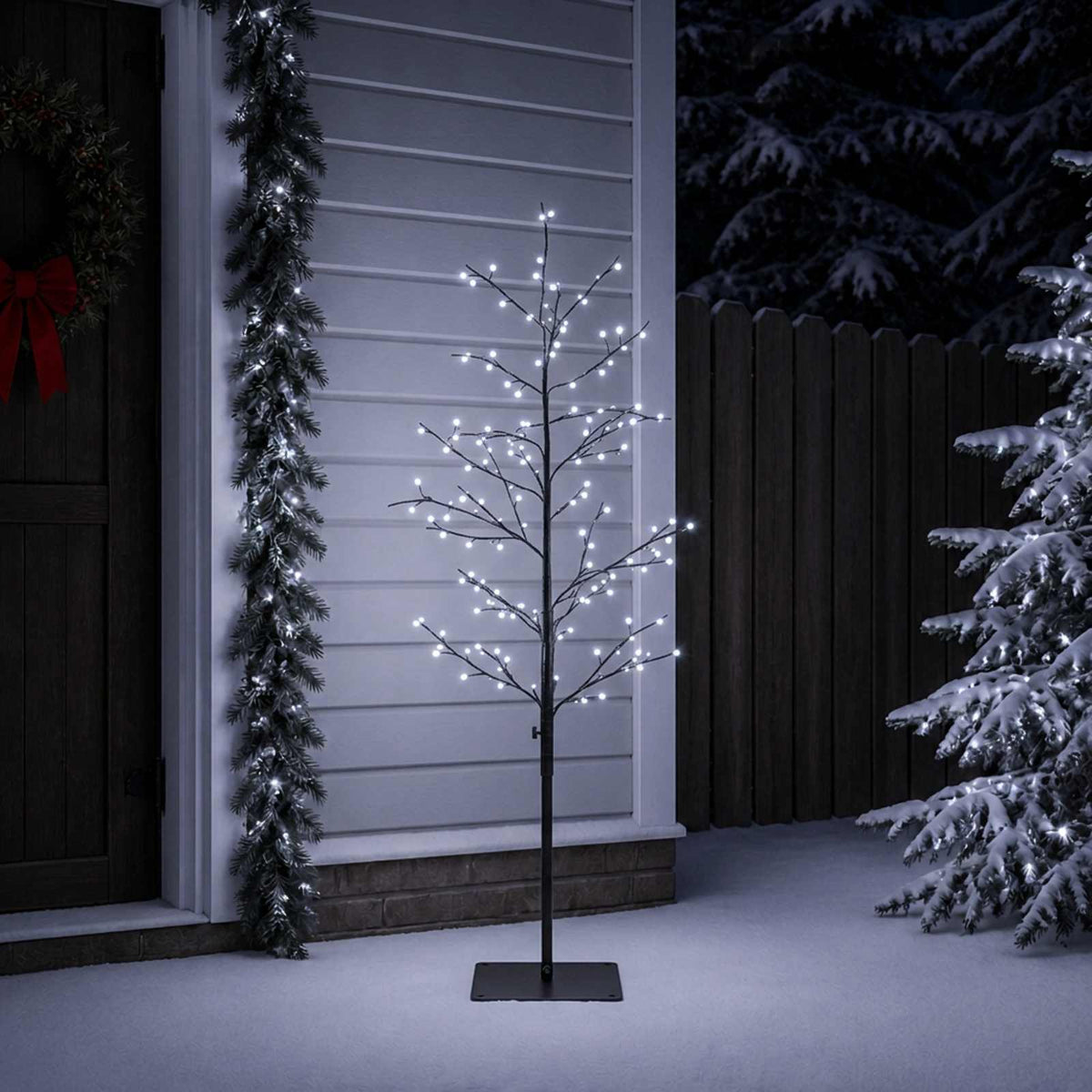 Micro Birch Christmas Tree Black 18 x 18 x 150 cm Steel